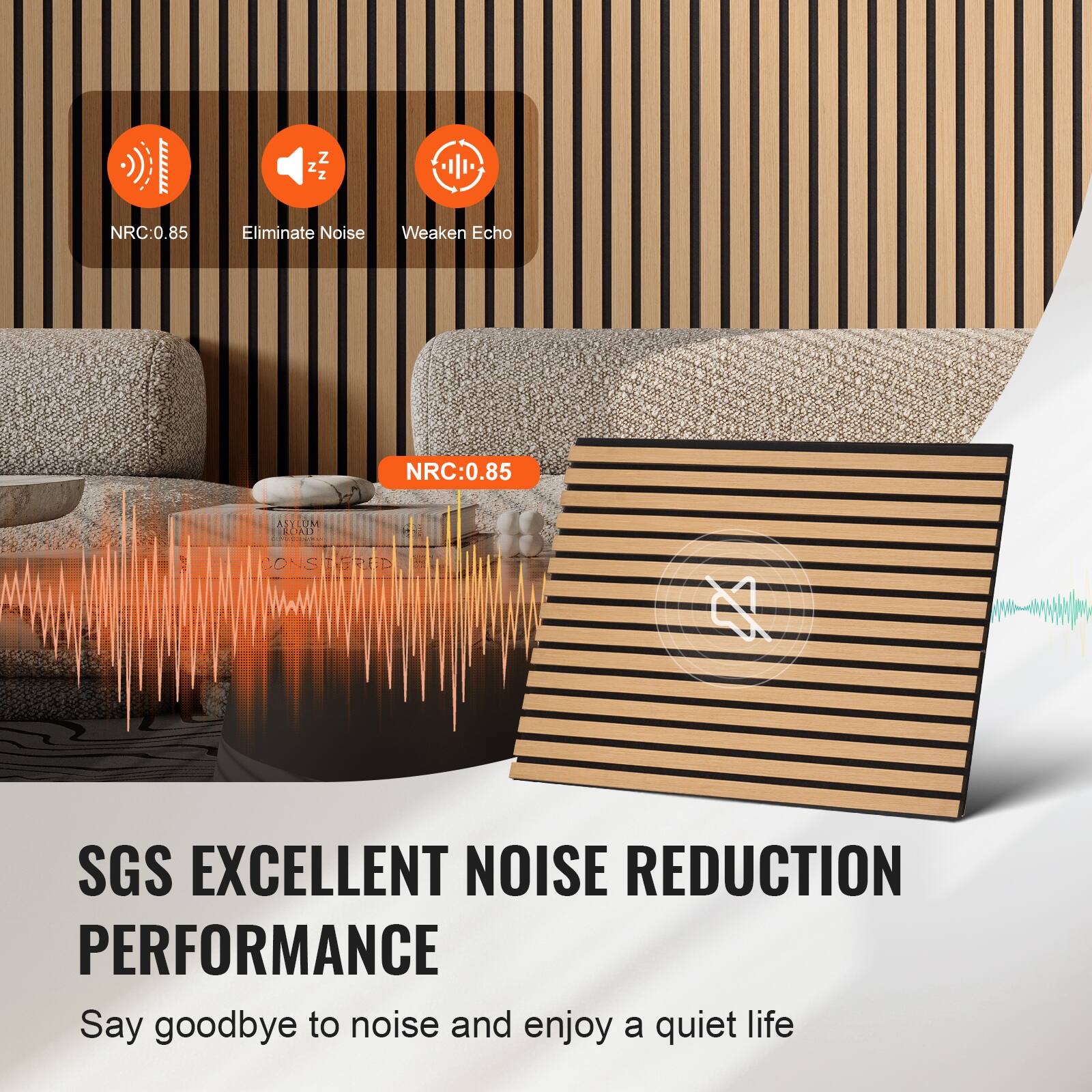NRC: 0.85  
Eliminate Noise  
Weaken Echo  

NRC: 0.85  

ASTUM TAI CONS TSDID 4  

SGS EXCELLENT NOISE REDUCTION PERFORMANCE  

Say goodbye to noise and enjoy a quiet life