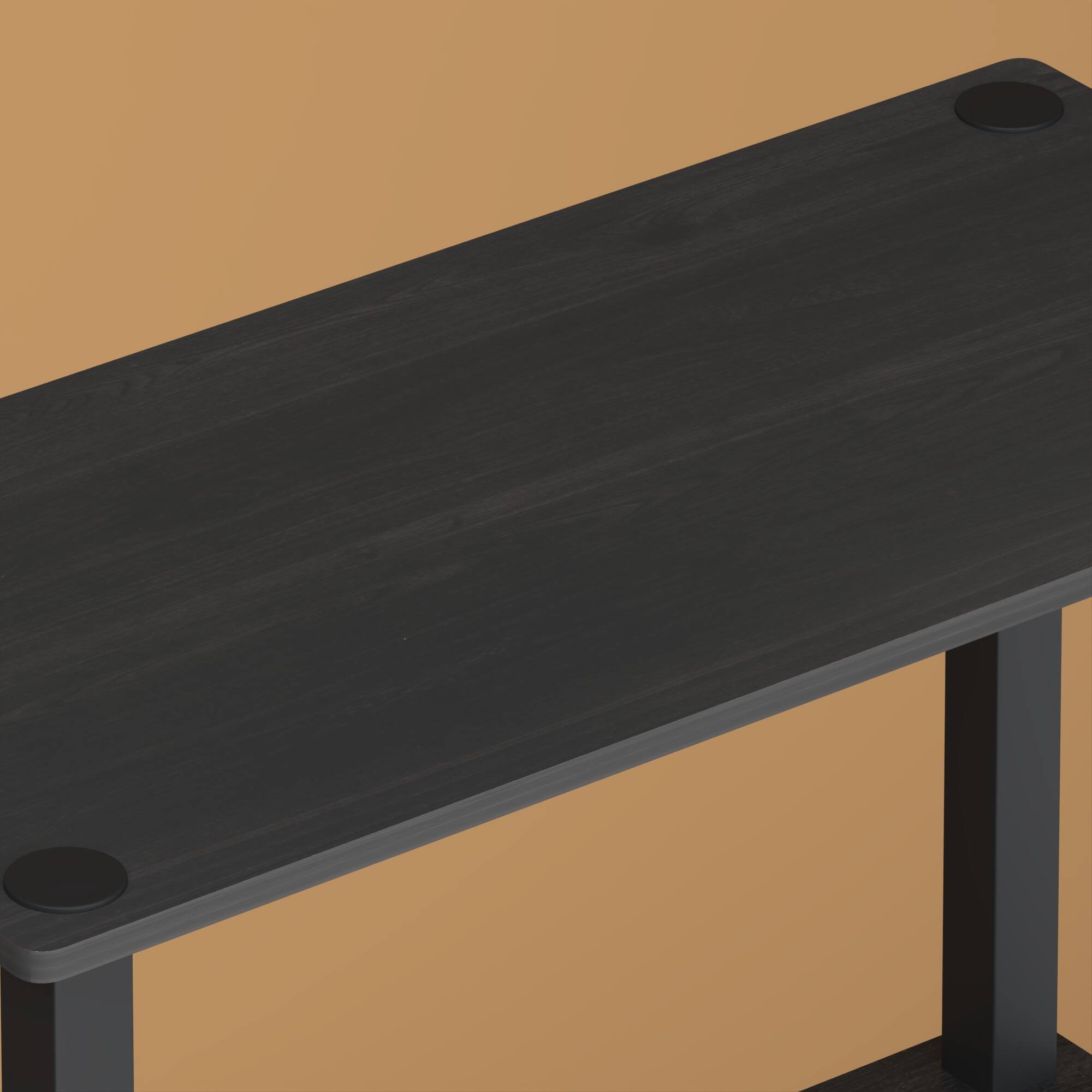 Back. HOMLUX - 3-Tier 29.6" Corner Shelf Open Shelves for Display for Living Room and Office Organization Espresso & Black - Espresso & Black.