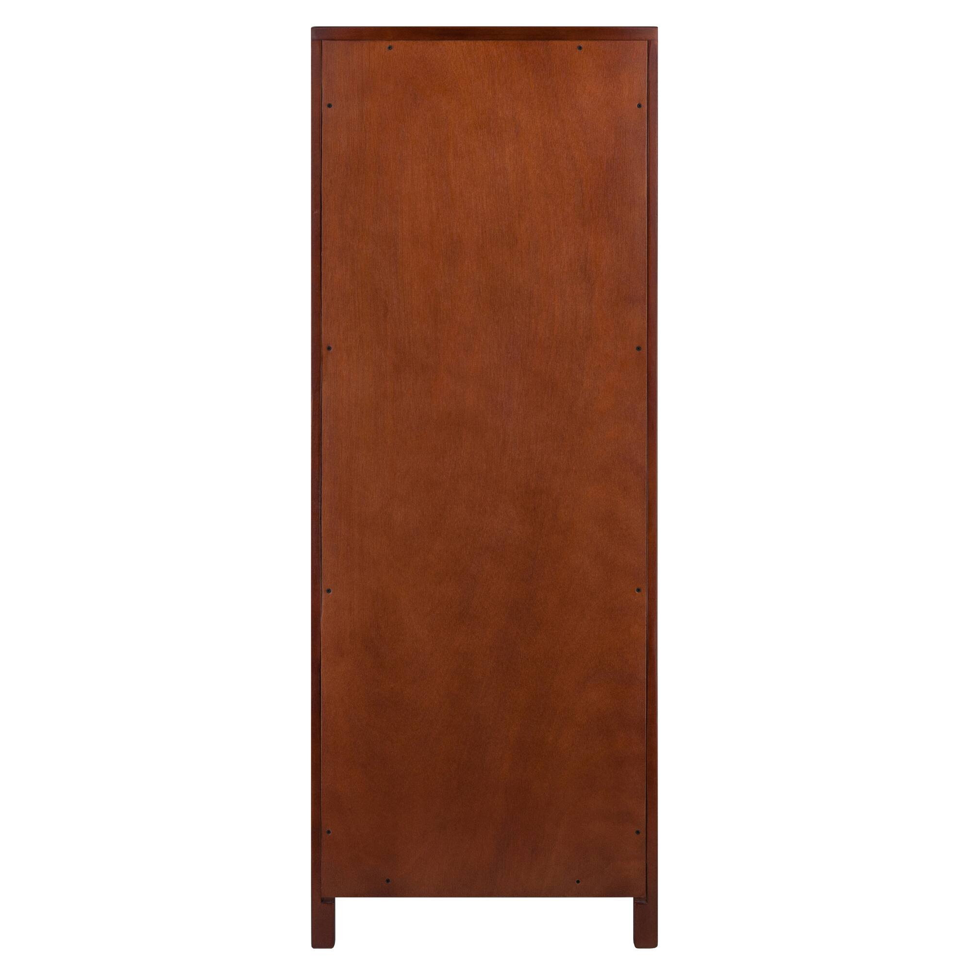 Alt View 3. Winsome Wood - Brooke Jelly 1-Drawer Cupboard - Walnut.