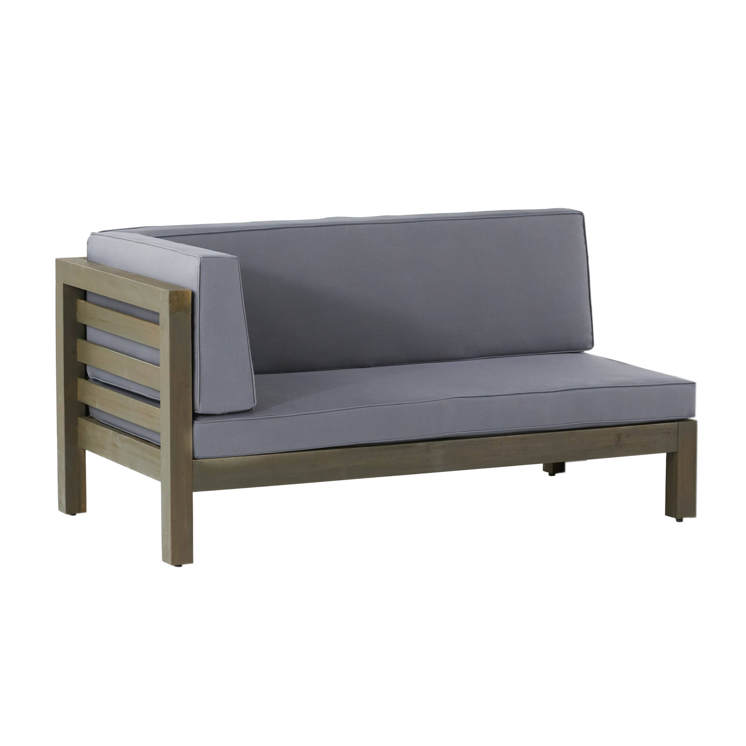 Alt View 1. Siljoy - OANA Corner Bench with Coffee Table - Dark Grey | Modern L-Shaped Seating Set for Living Room/Entryway -  DARK GREY .