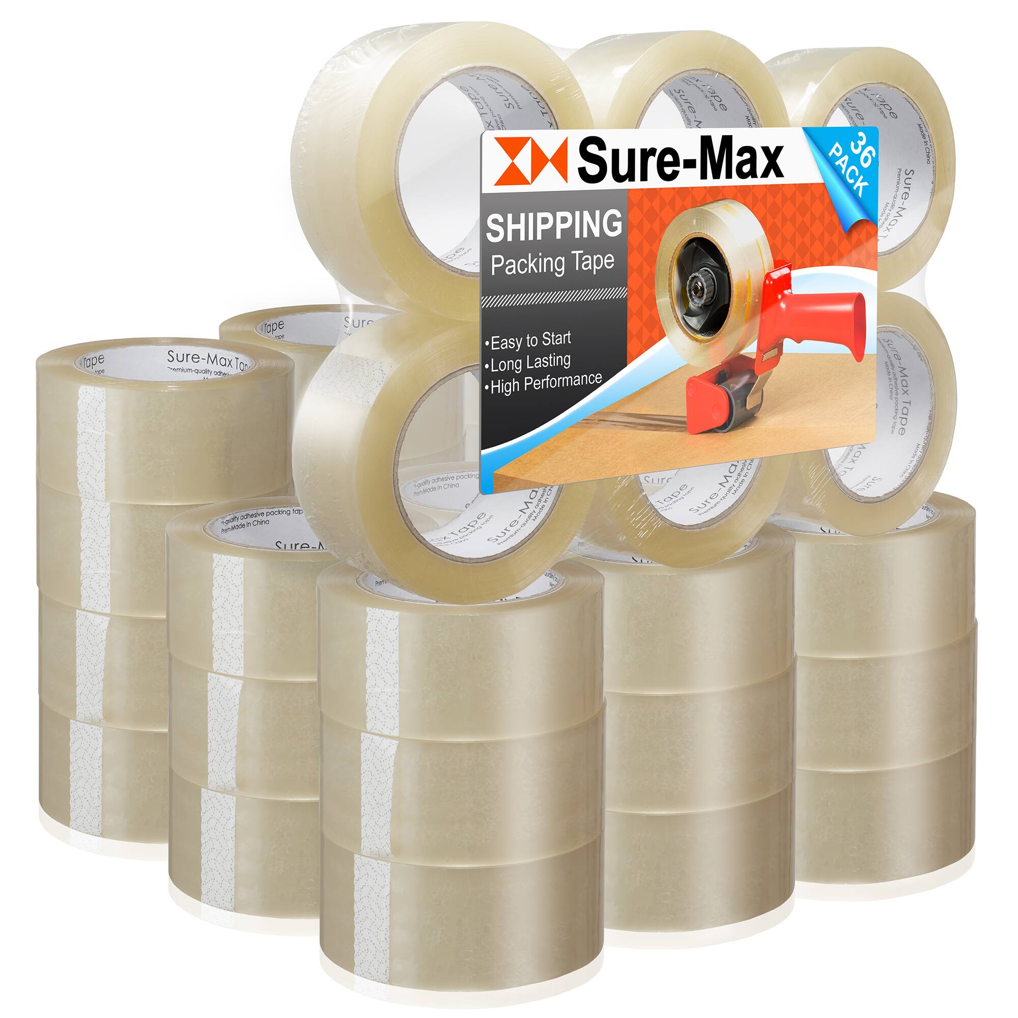 Sure-Max  
SHIPPING  
Packing Tape  

- Easy to Start  
- Long Lasting  
- High Performance  

Sure-Max PACK 36