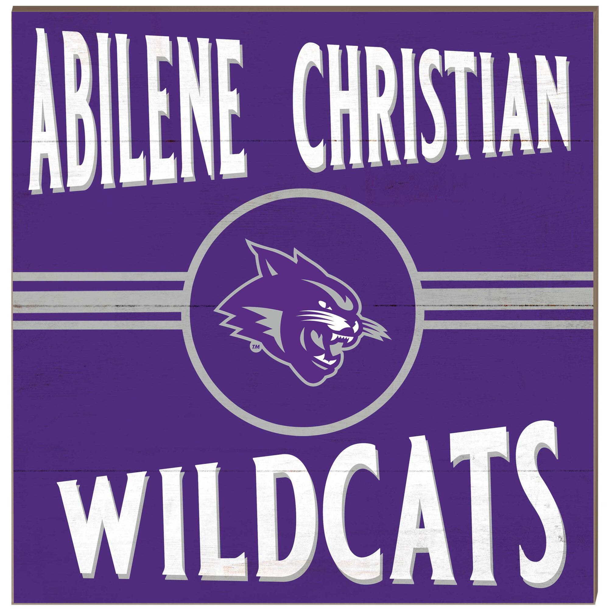 Abilene Christian University Wildcats 10'' x 10'' Retro Team Plaque