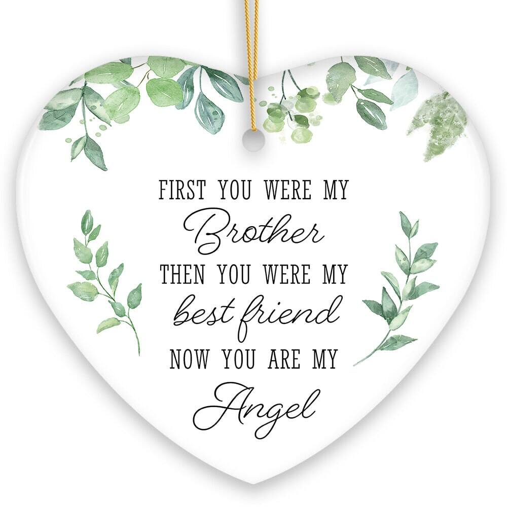 OrnamentallyYou - My Brother My Angel Ornament Sentimental Memorial Christmas Gift - Multi-colored