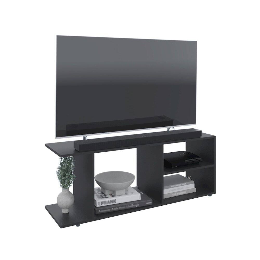 Front. TuHome - Goodwood Tv Stand Black MDF - Black.