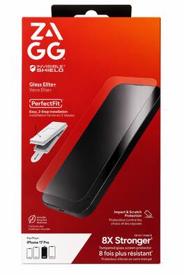 ZAGG - Invisible Shield Glass Elite+ Screen Protector - iPhone 17 Pro - Clear