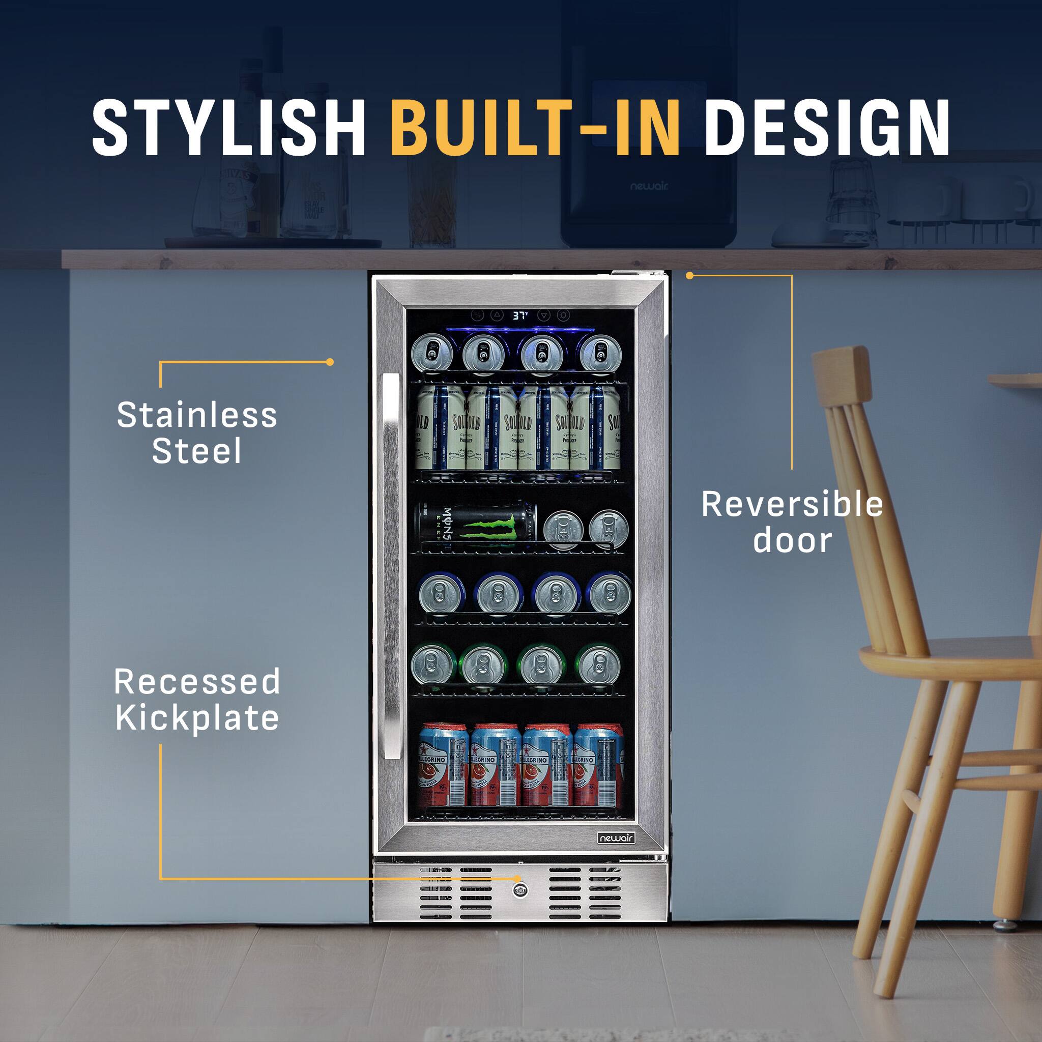 STYLISH BUILT-IN DESIGN

- Stainless Steel
- Reversible door
- Recessed Kickplate