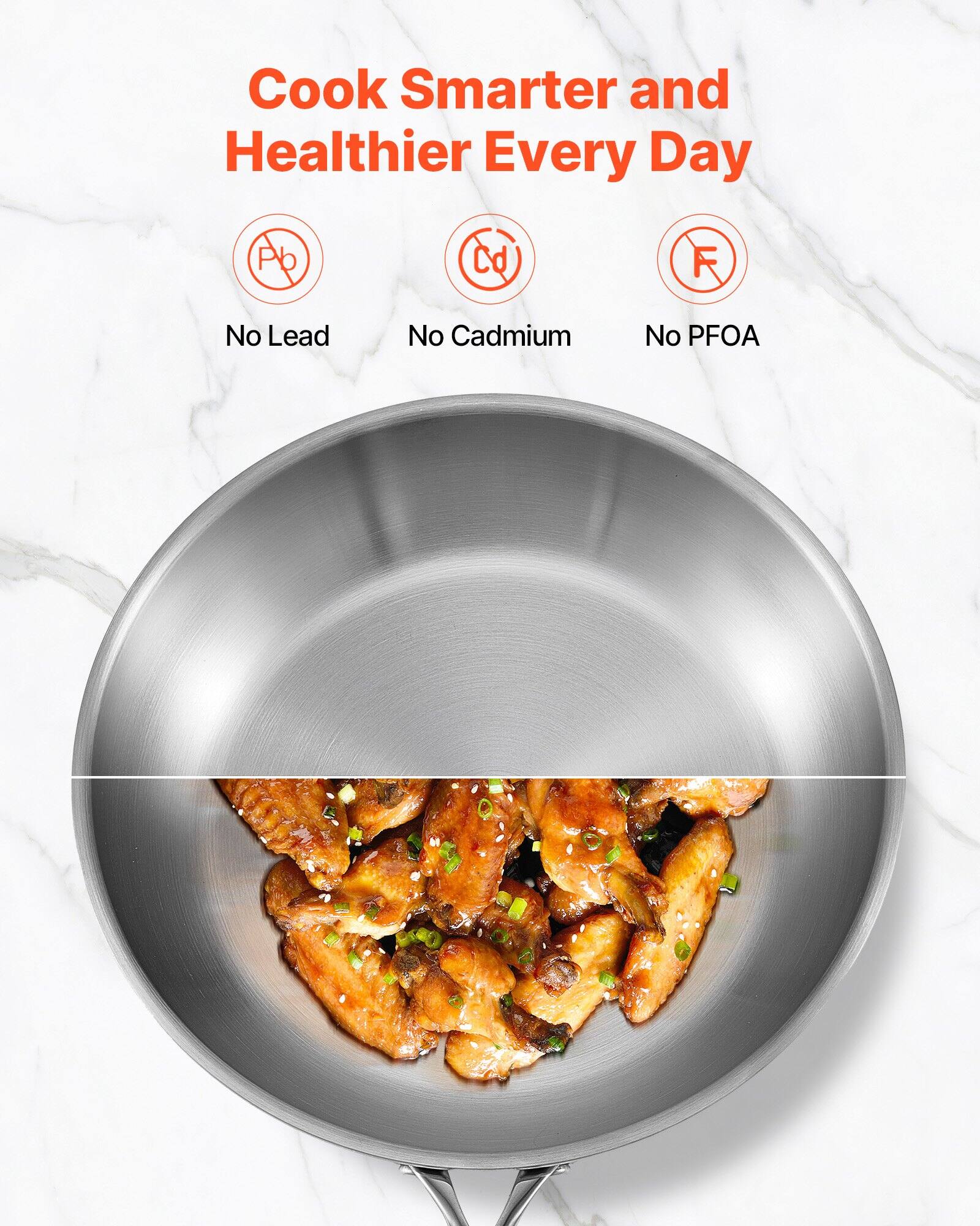 Cook Smarter and Healthier Every Day

No Lead  
No Cadmium  
No PFOA