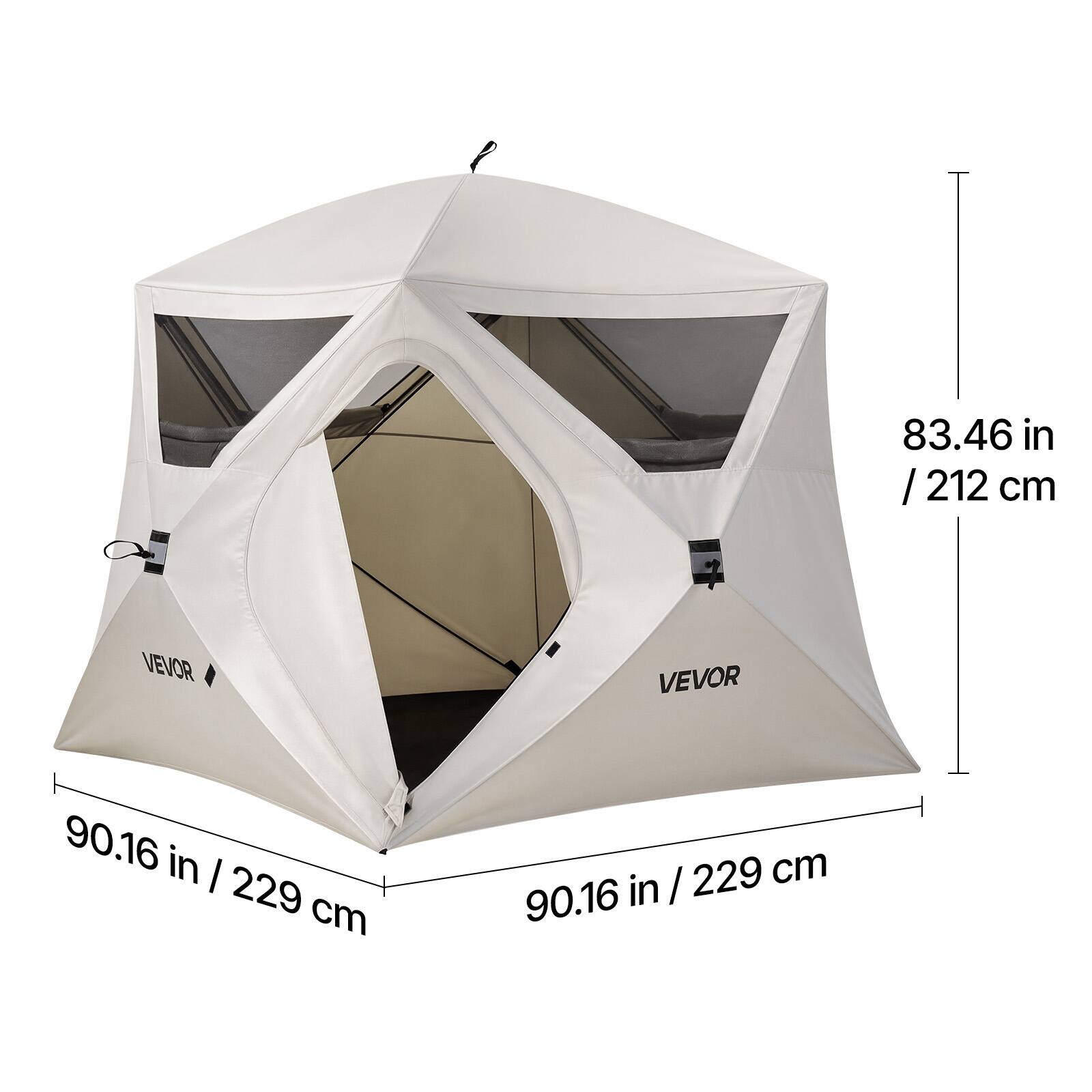 83.46 in / 212 cm  
VEVOR  
90.16 in / 229 cm  
90.16 in / 229 cm