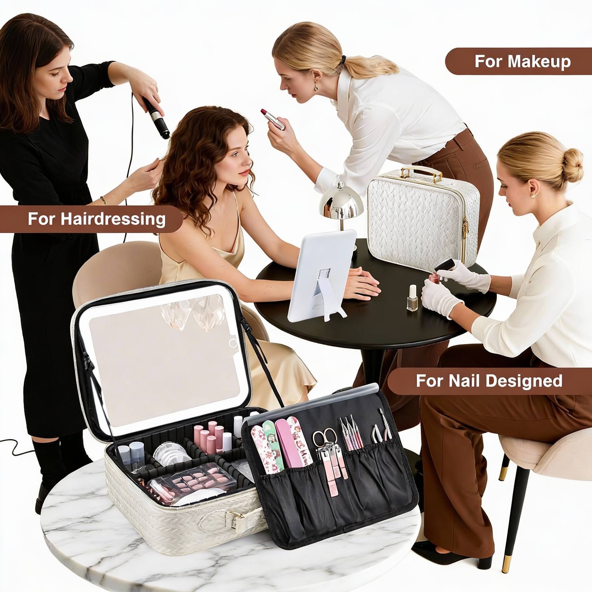 For Makeup  
For Hairdressing  
For Nail Designed