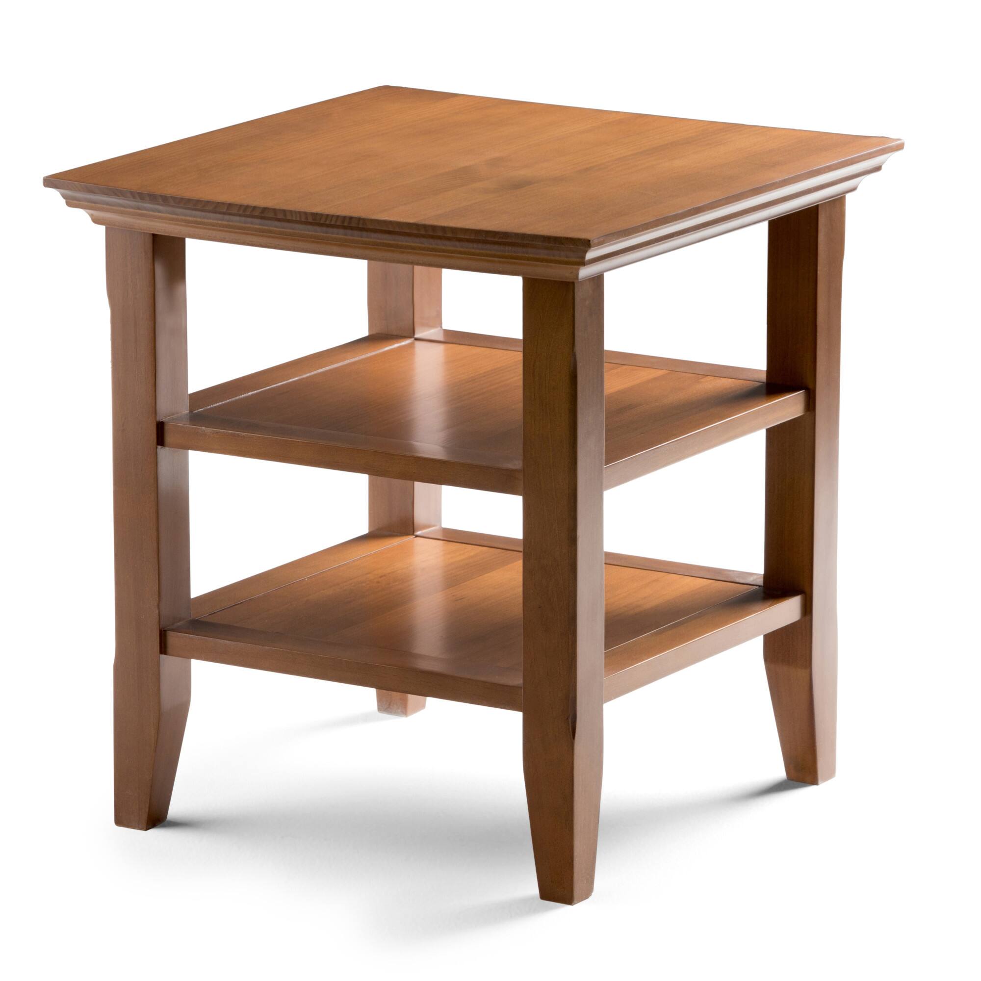 Angle. Simpli Home - Acadian End Table - Light Golden Brown.