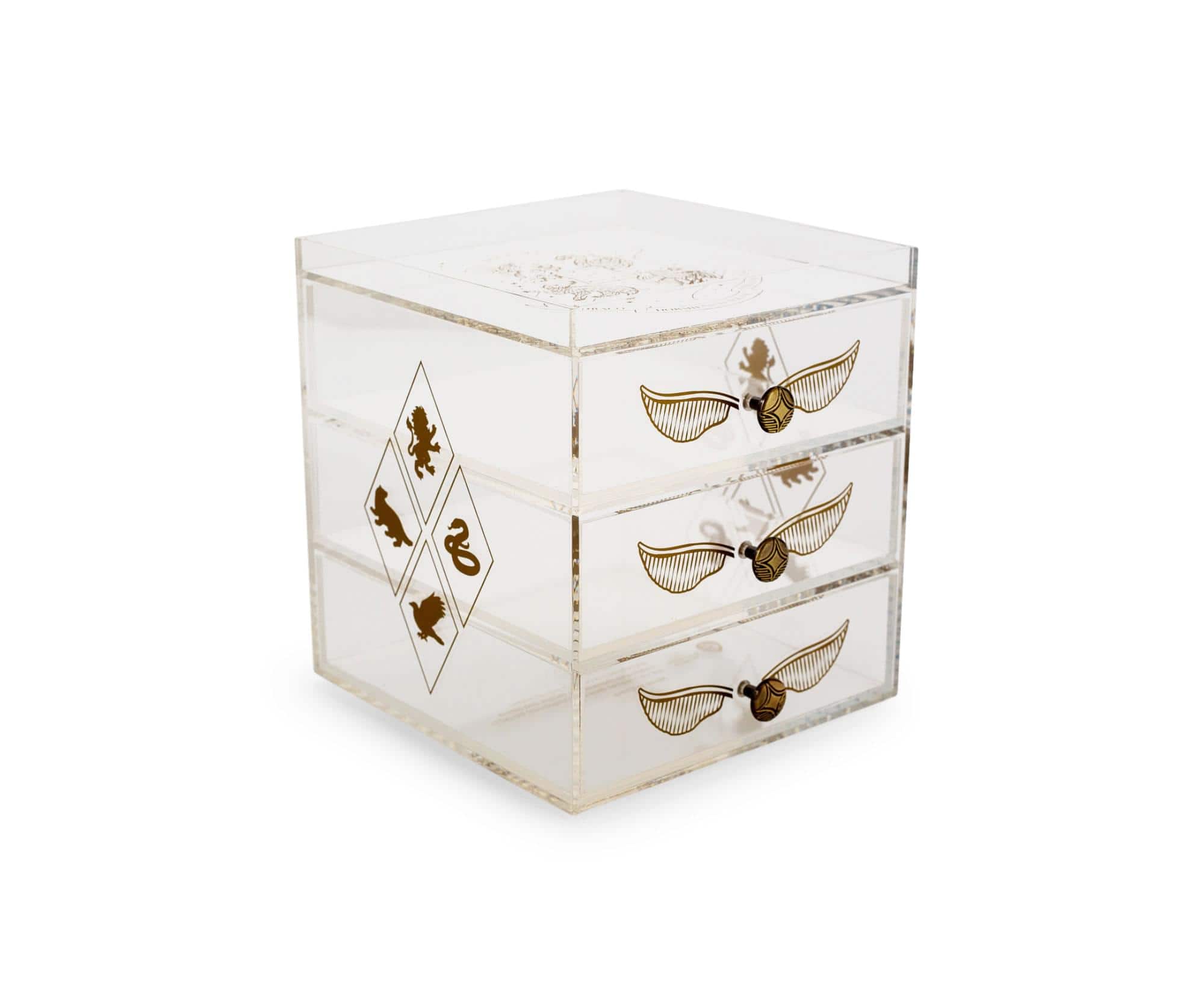 Ukonic - Harry Potter Snitch Acrylic Beauty Organizer Storage Case - Clear