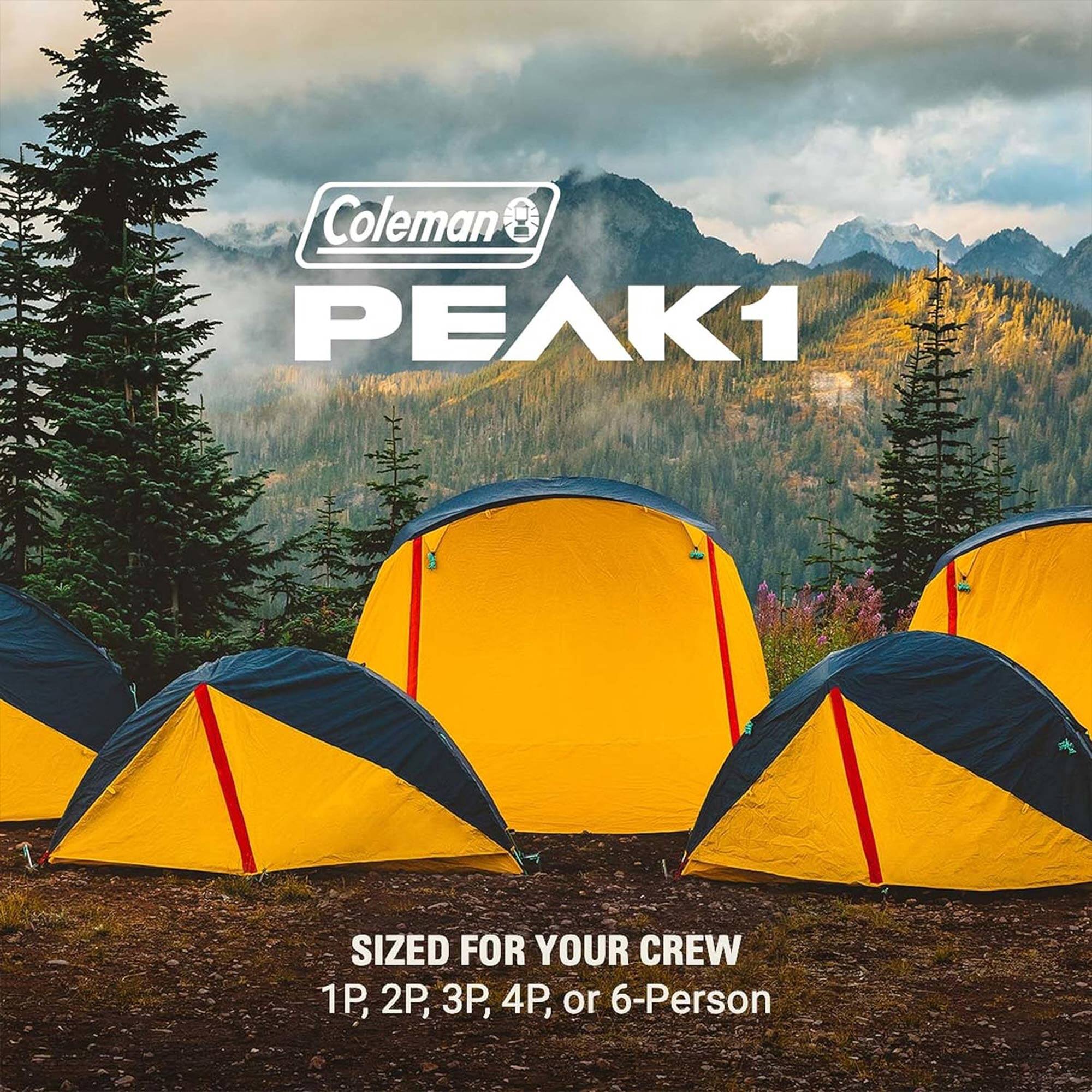 Coleman PEAK1 Premium 2 Person Backpacking Tent w/Waterproof