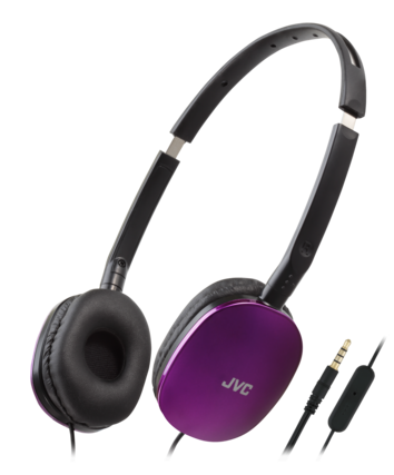 Front. JVC - FLATS with Mic and Remote On-Ear Headphones HAS160MV - Violet.