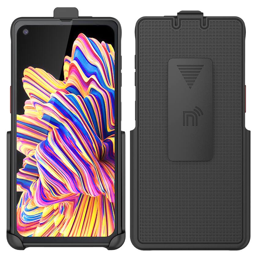 Alt View 3. Nakedcellphone - Belt Clip Holster Case for Samsung Galaxy XCover Pro (SM-G715, 2020) - Black.