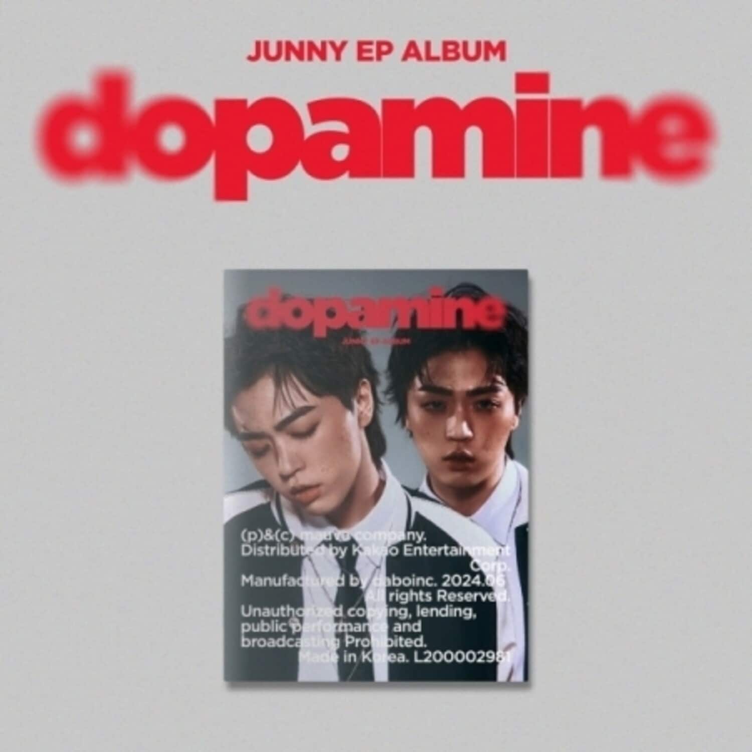 Junny - Dopamine - incl. 24pg Booklet, Postcard, Folding Poster, Sticker + Photocard  - COMPACT DISCS