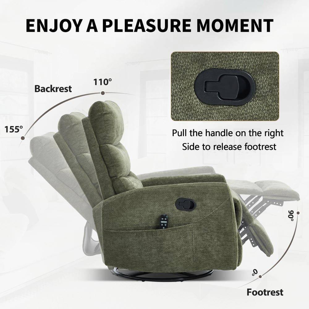 ENJOY A PLEASURE MOMENT

Backrest 110° 155°

Pull the handle on the right side to release footrest

Footrest 90° 0°