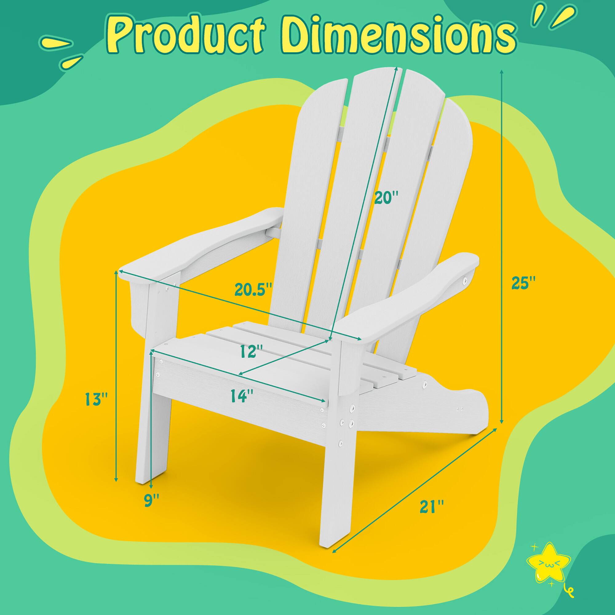 Product Dimensions 20" 20.5" 25" 12" 13" 14" 9" 21"
