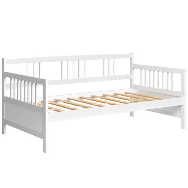Angle. Hivvago - Hivvago Twin size 2-in-1 Wood Daybed Frame Sofa Bed - White.