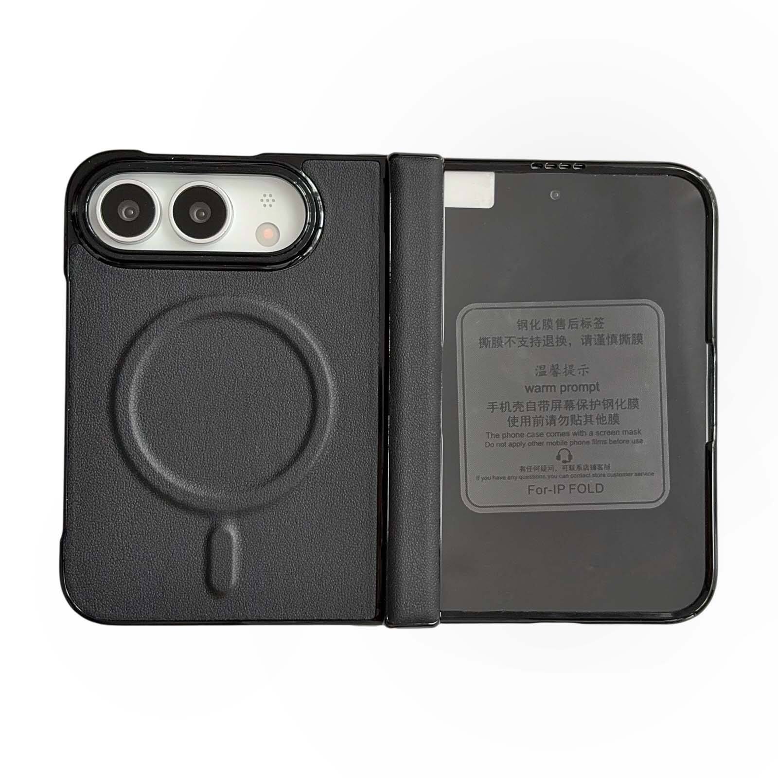 warm prompt  
The phone case comes with a screen mask not other mobile phone films before use.  
Do not apply other mobile phone films before use.  
If you have any questions, you can contact our customer service.  
For-IP FOLD
