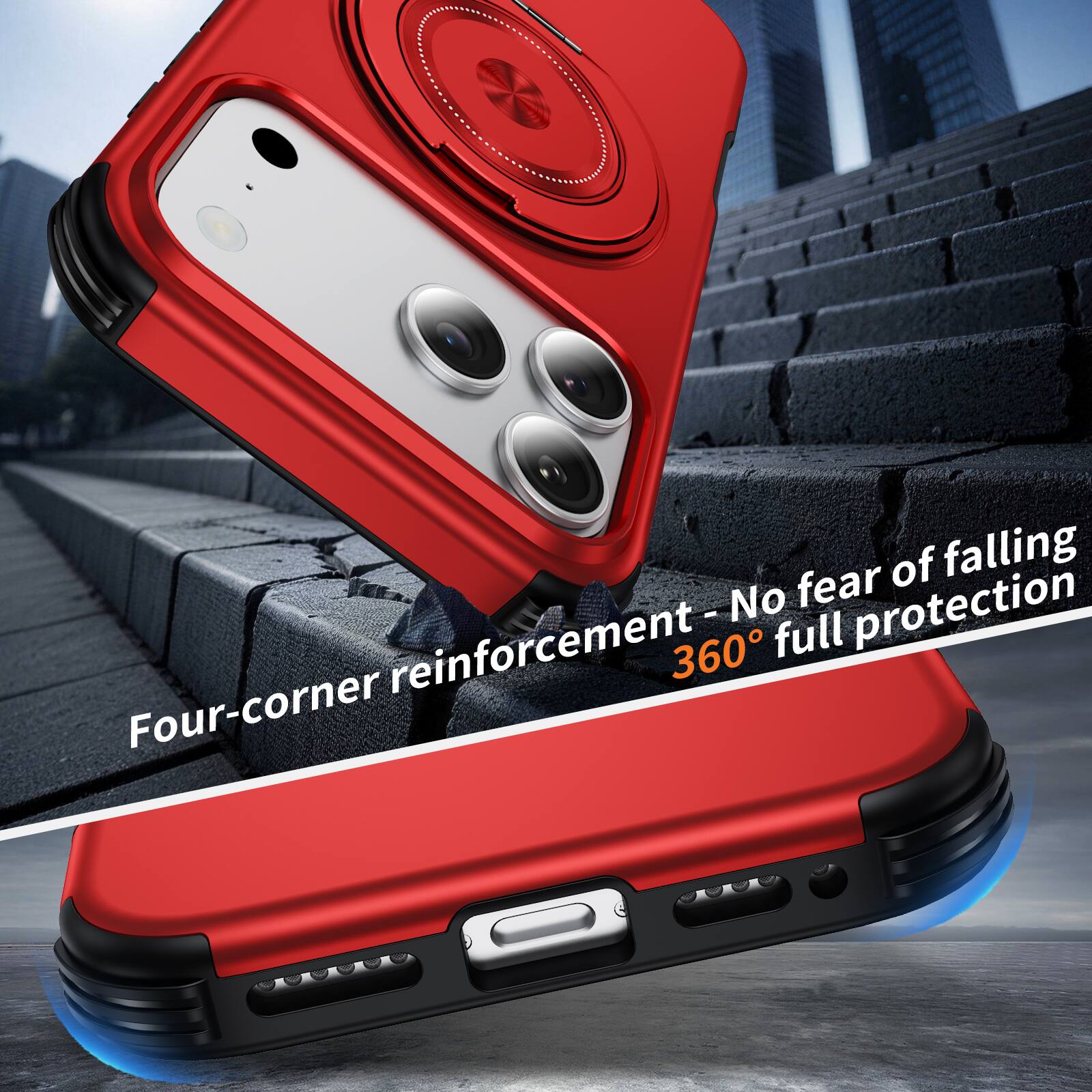 Four-corner reinforcement - No fear of falling 360° full protection