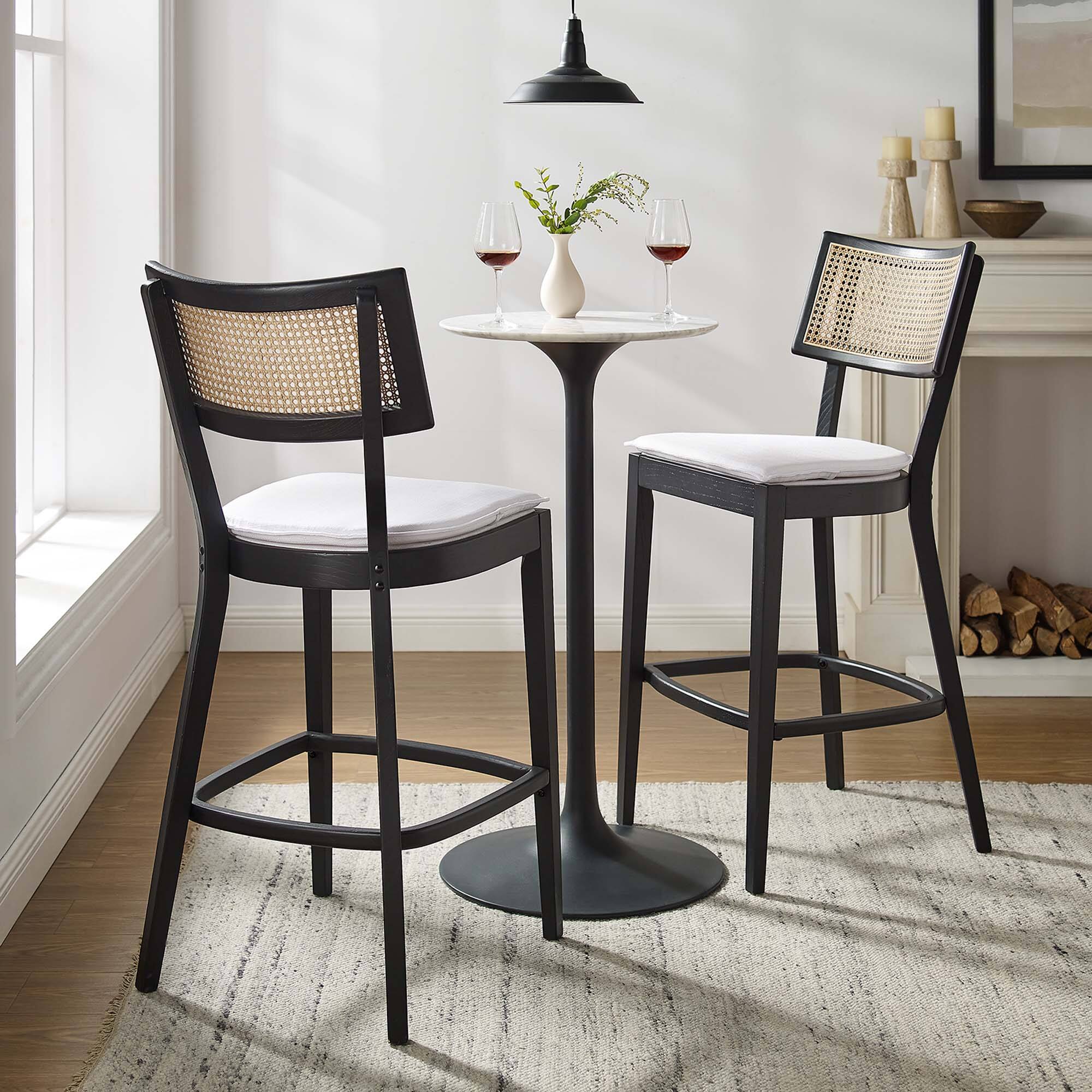 Alt View 5. Modway - Caledonia Wood Bar Stools Set of 2 by Modway - 0.