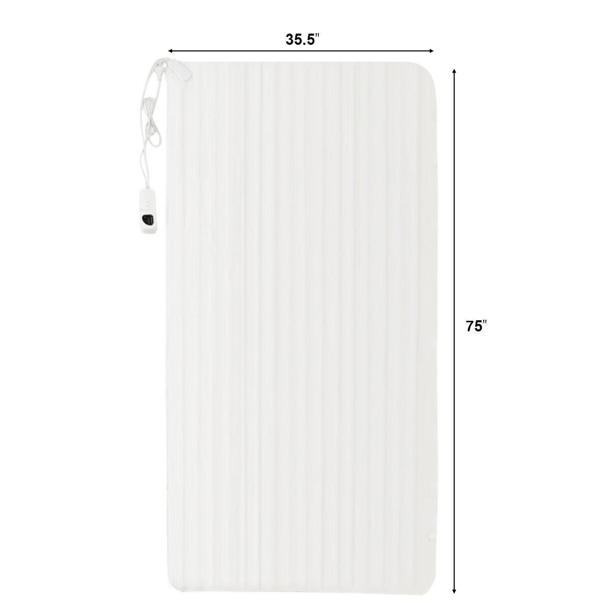 The text on the image reads "35.5 75". This suggests that the item is 35.5 inches long and 75 inches wide.