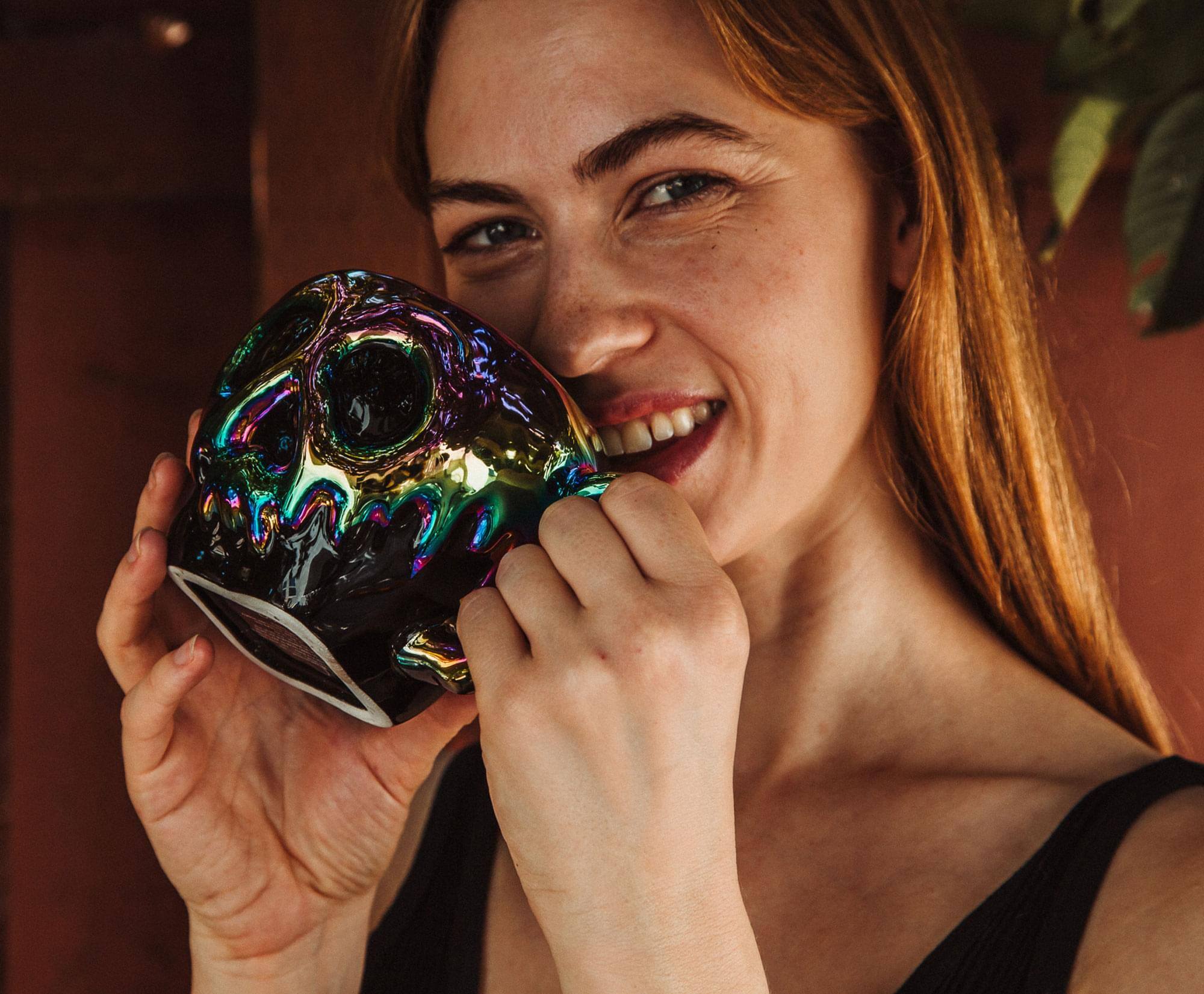 Alt View 10. Disney - Disney Villains Evil Queen Poison Apple Electroplated Sculpted Ceramic Mug - Purple.