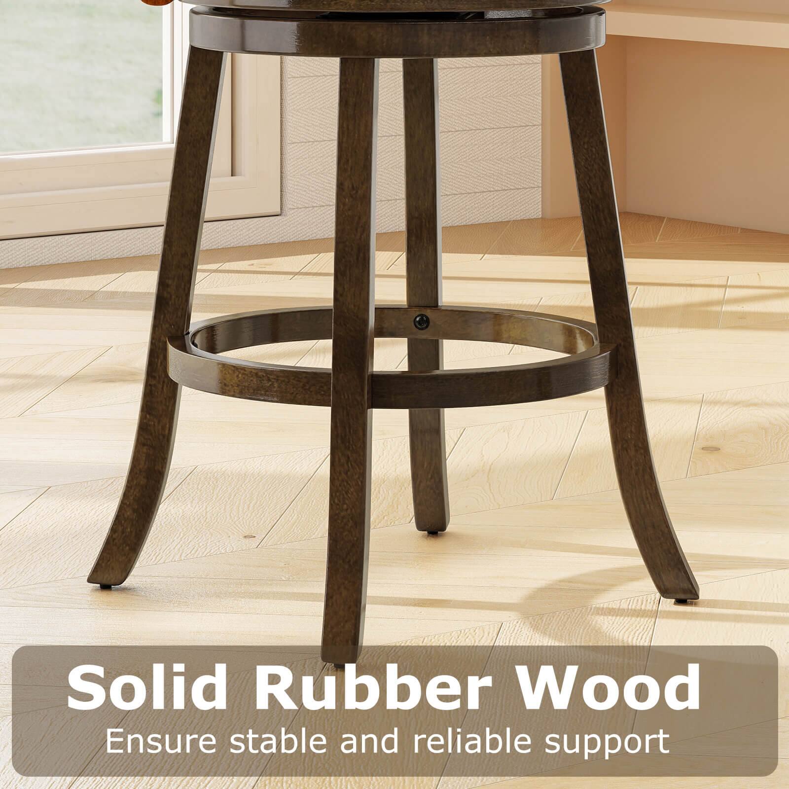 Solid Rubber Wood  
Ensure stable and reliable support