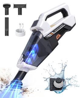 Sugift - 19KPa Cordless Handheld Vacuum Cleaner with LED Display & Fast Charging - White