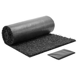VEVOR - Rubber Mulch Mat Roll, 96 x 24 in Recycled Rubber Mulch Mat, 0.5 Thick Cuttable, Reduced Weed Growth - Black