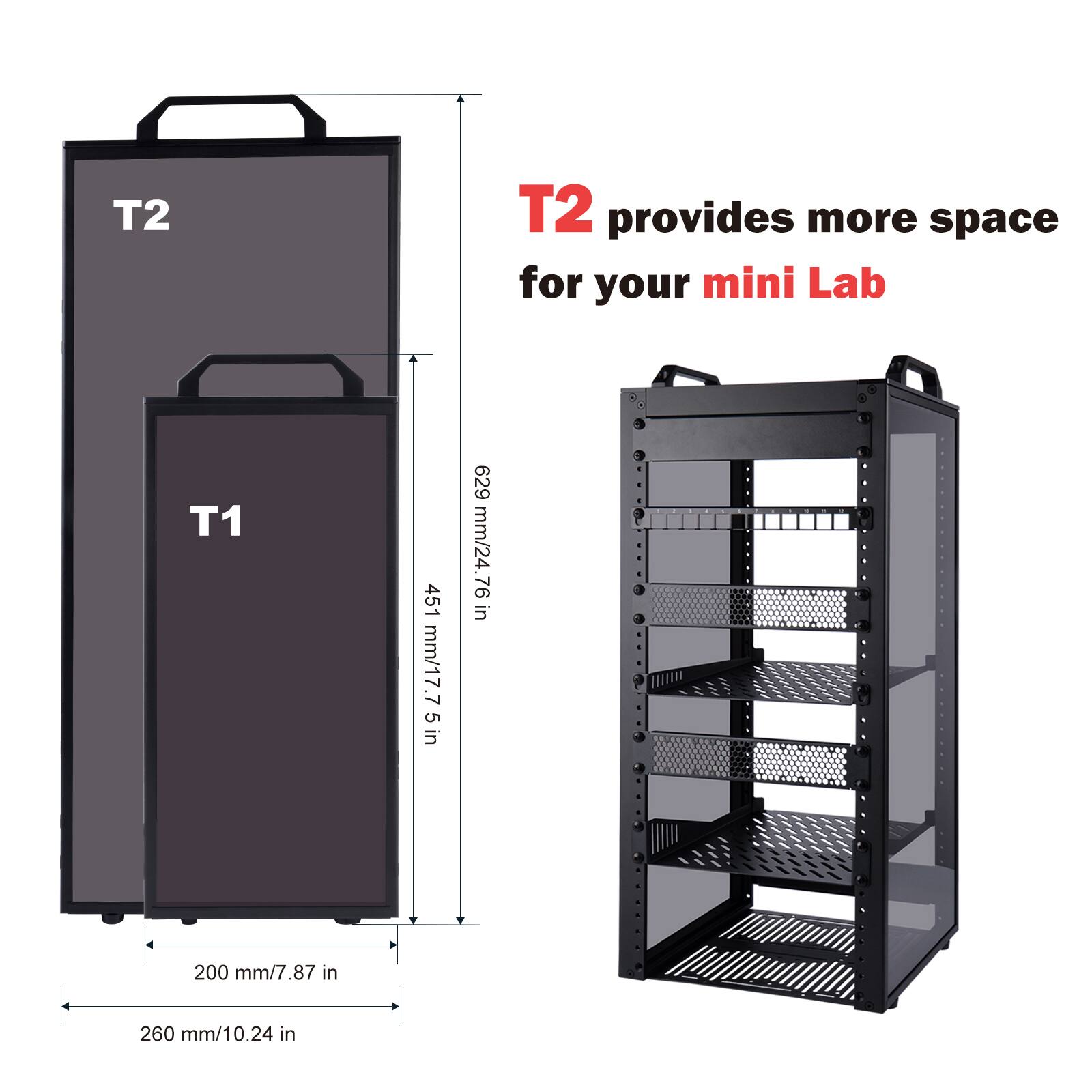 T2 provides more space for your mini Lab

T1
451 mm/17.75 in
629 mm/24.76 in
200 mm/7.87 in
260 mm/10.24 in