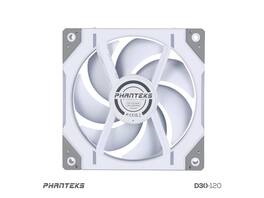 Phanteks - D30-120 DRGB PWM Fan, Reverse Airflow - White