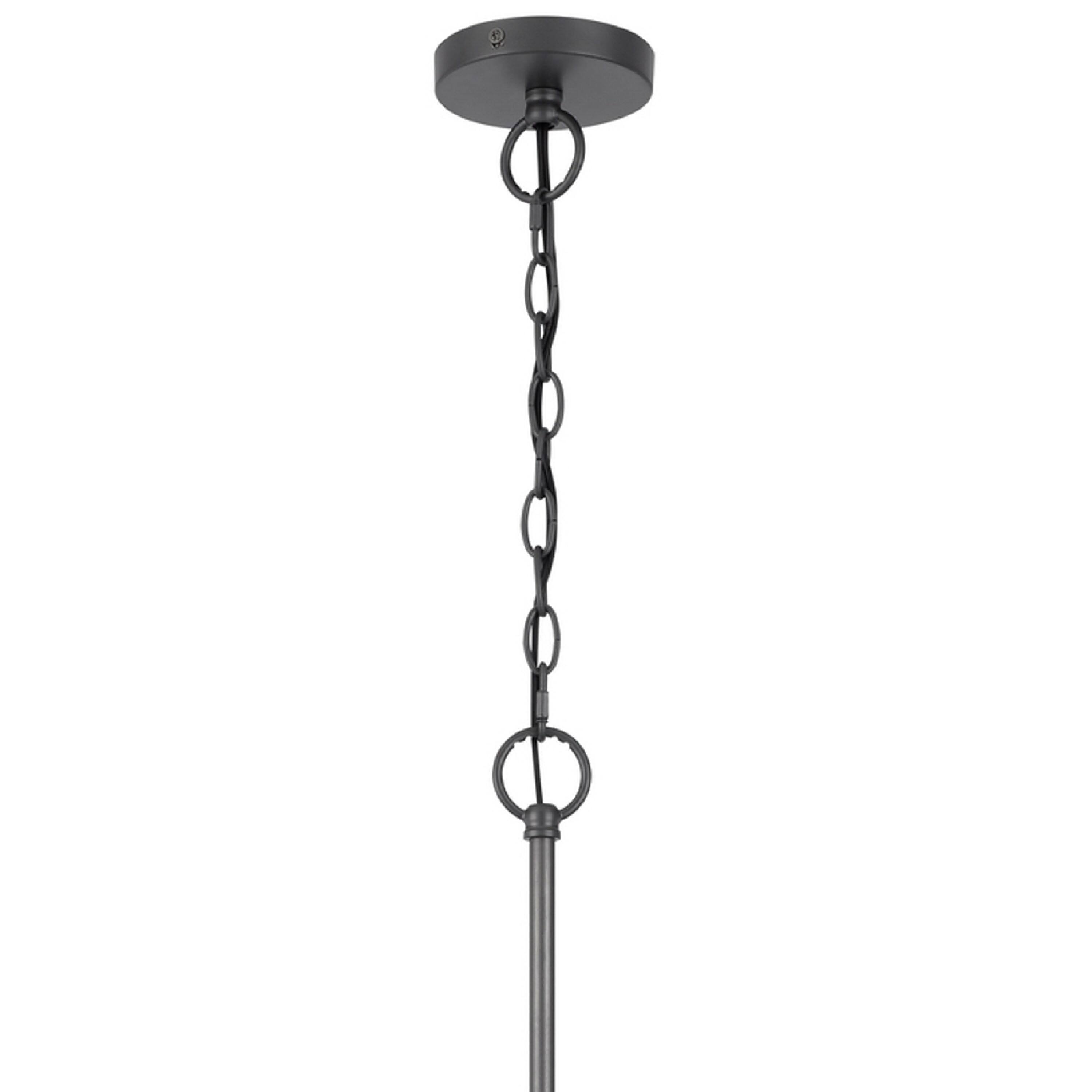 Alt View 1. Manhattan Lane - 4 Light Candelabra Chandelier, Burlap Accents, 24 Inch - Charcoal Gray, Brown.