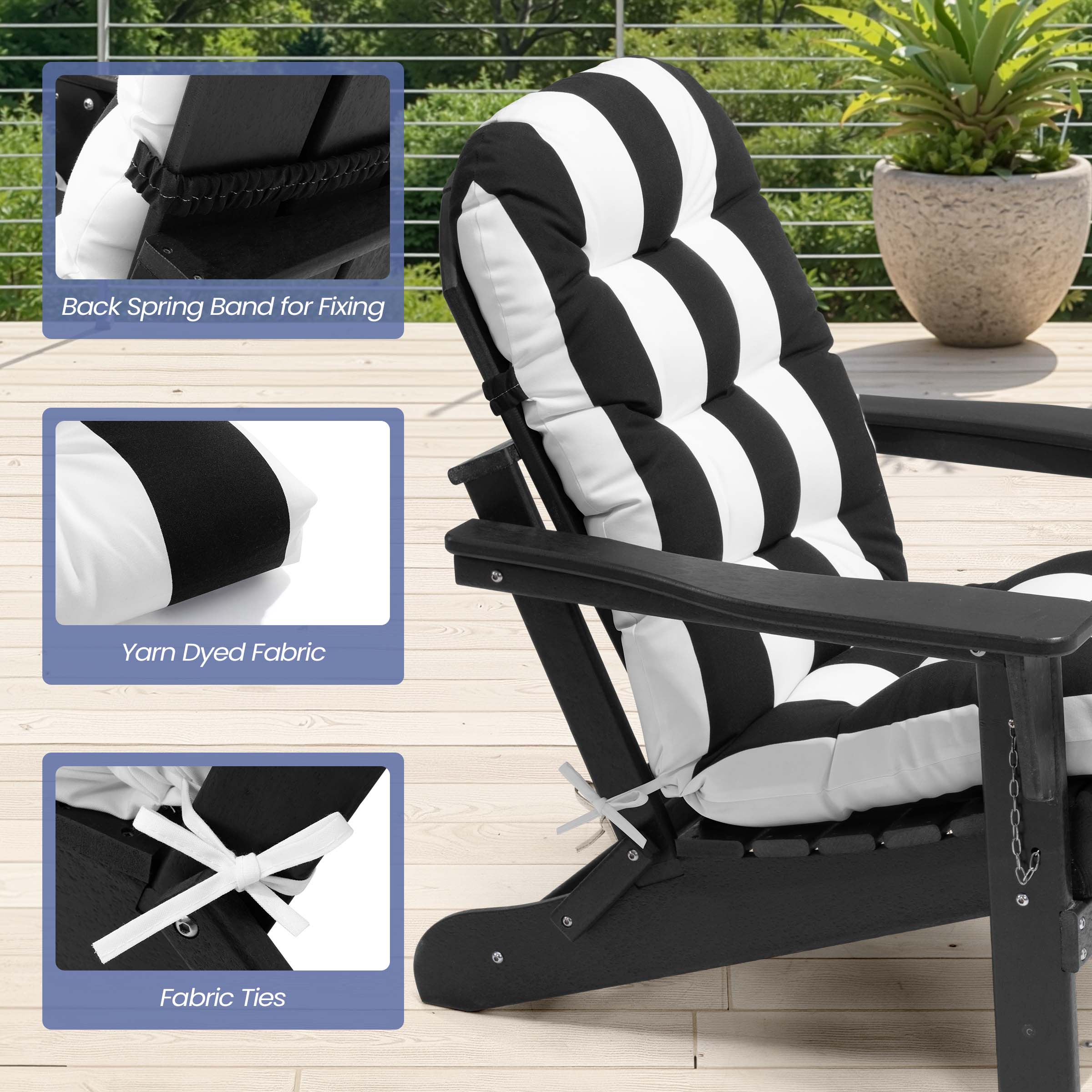 Back Spring Band for Fixing  
Yarn Dyed Fabric  
Fabric Ties