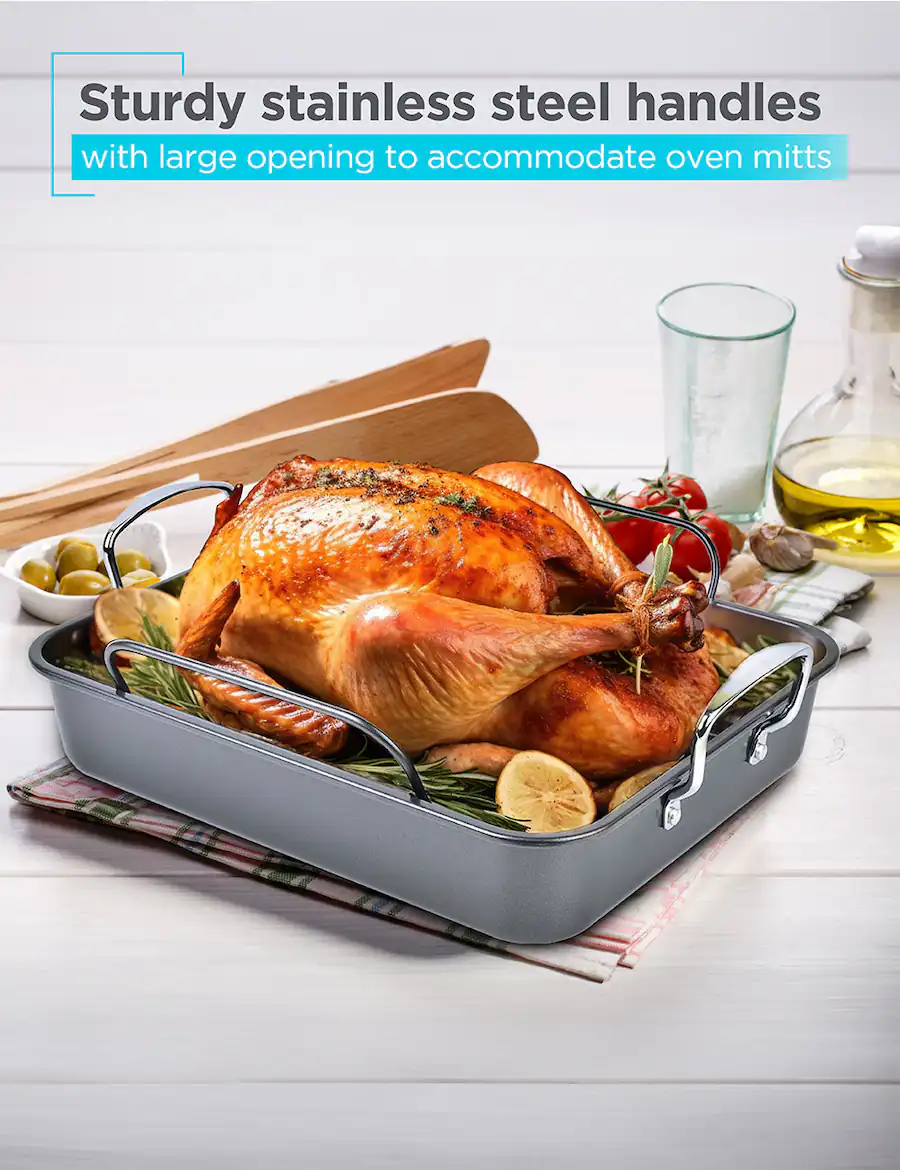 Amazon Turkey Roasting Rack With Handles Stainless Steel Oval