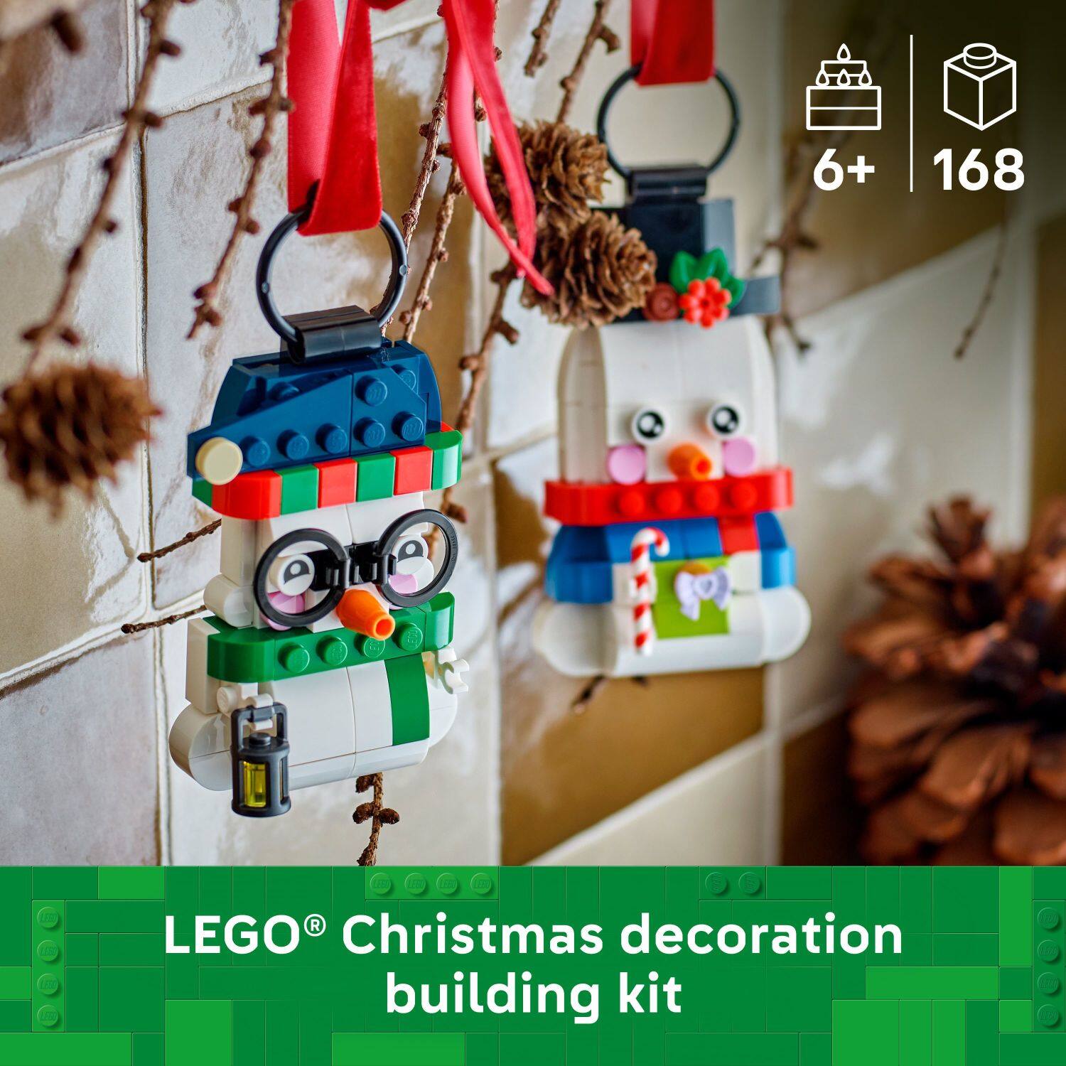 6+ 168 LEGO Christmas decoration building kit
