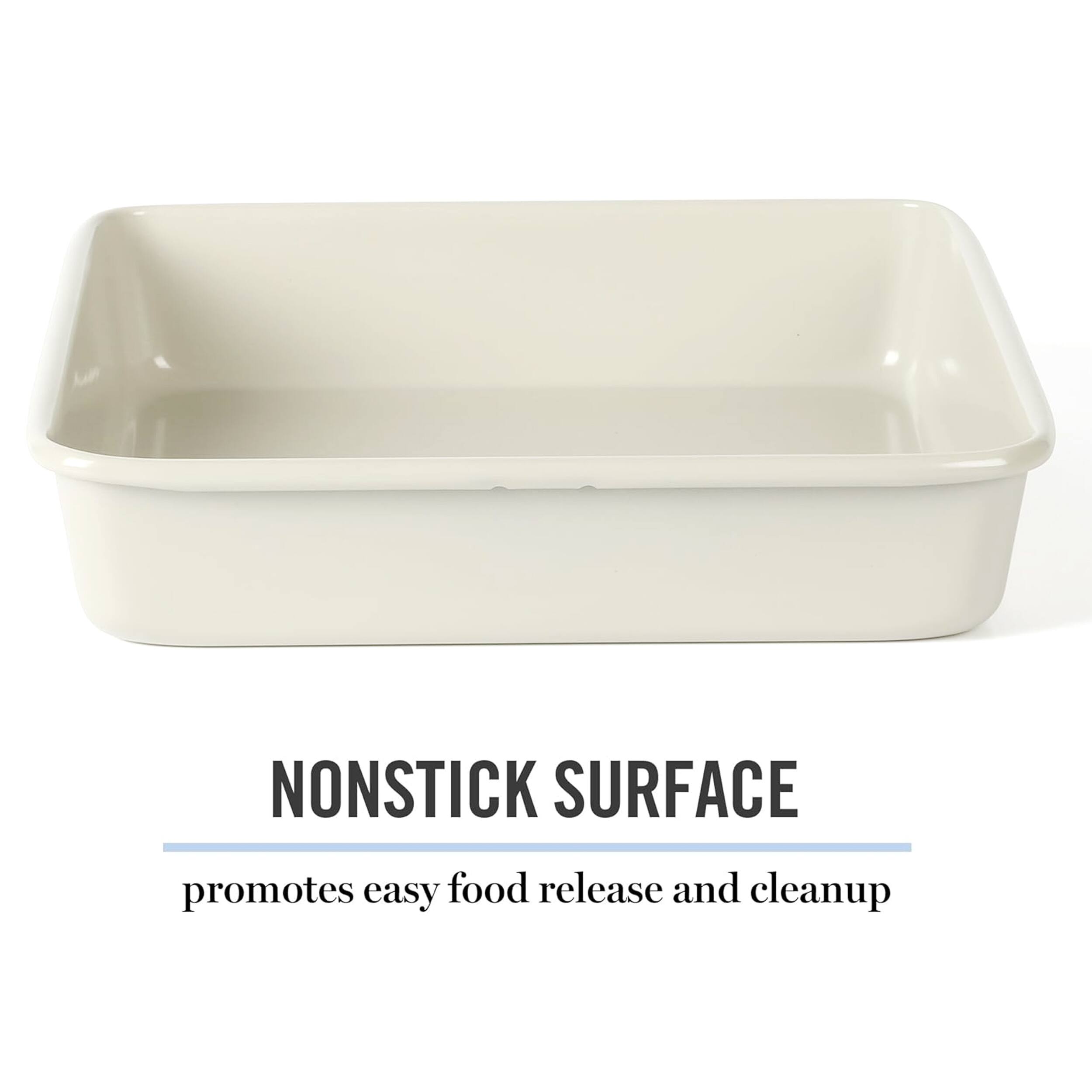 NONSTICK SURFACE promotes easy food release and cleanup.