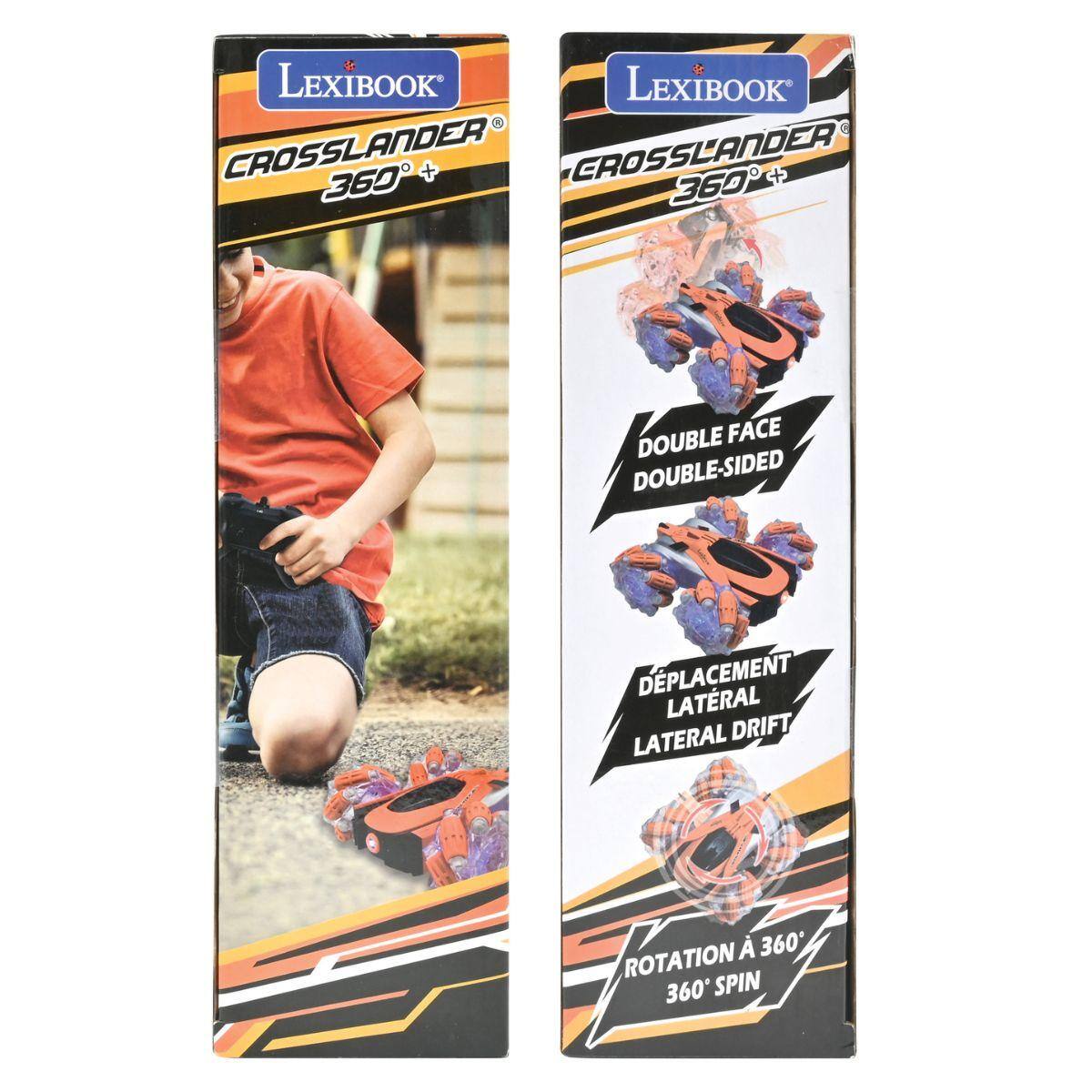 LEXIBOOK CROSSLANDER 360+  
DOUBLE FACE DOUBLE-SIDED  
DÉPLACEMENT LATÉRAL LATERAL DRIFT  
360° ROTATION SPIN