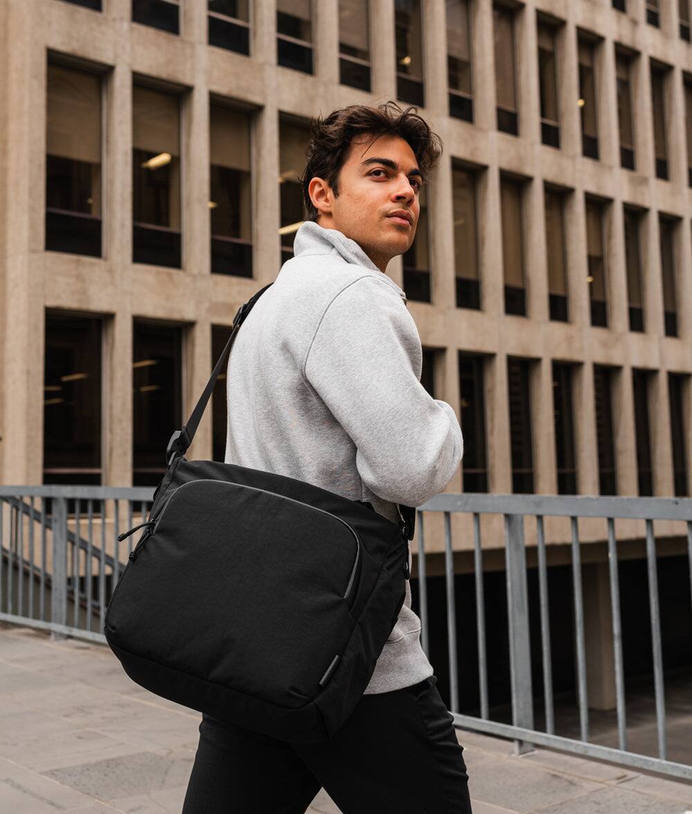 Alt View 9. ALPAKA - Bravo Tote V2 Laptop Tote for Work & Travel, Fits 14” MacBook Pro - Black Axoflux 400D.