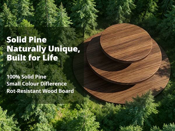 Solid Pine  
Naturally Unique, Built for Life  

100% Solid Pine  
Small Colour Difference  
Rot-Resistant Wood Board