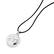 Angle. invisaWear - Silver Charm Leather Necklace - Black.