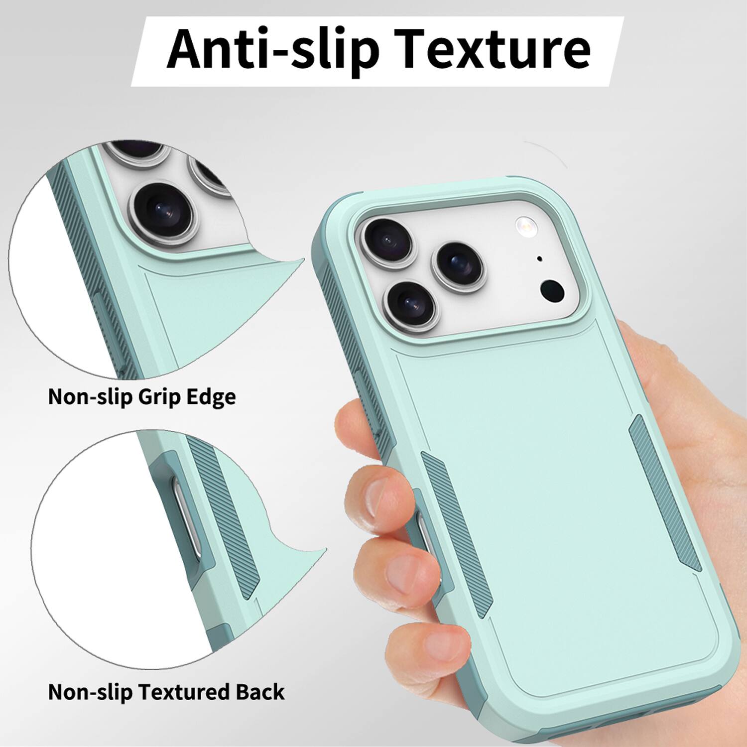 Anti-slip Texture

Non-slip Grip Edge

Non-slip Textured Back