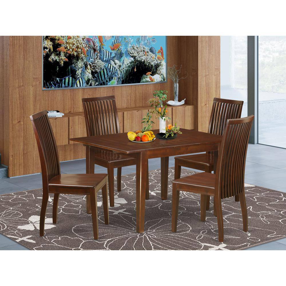 Left. East West Furniture - Dining Room Set Mahogany - Brown.