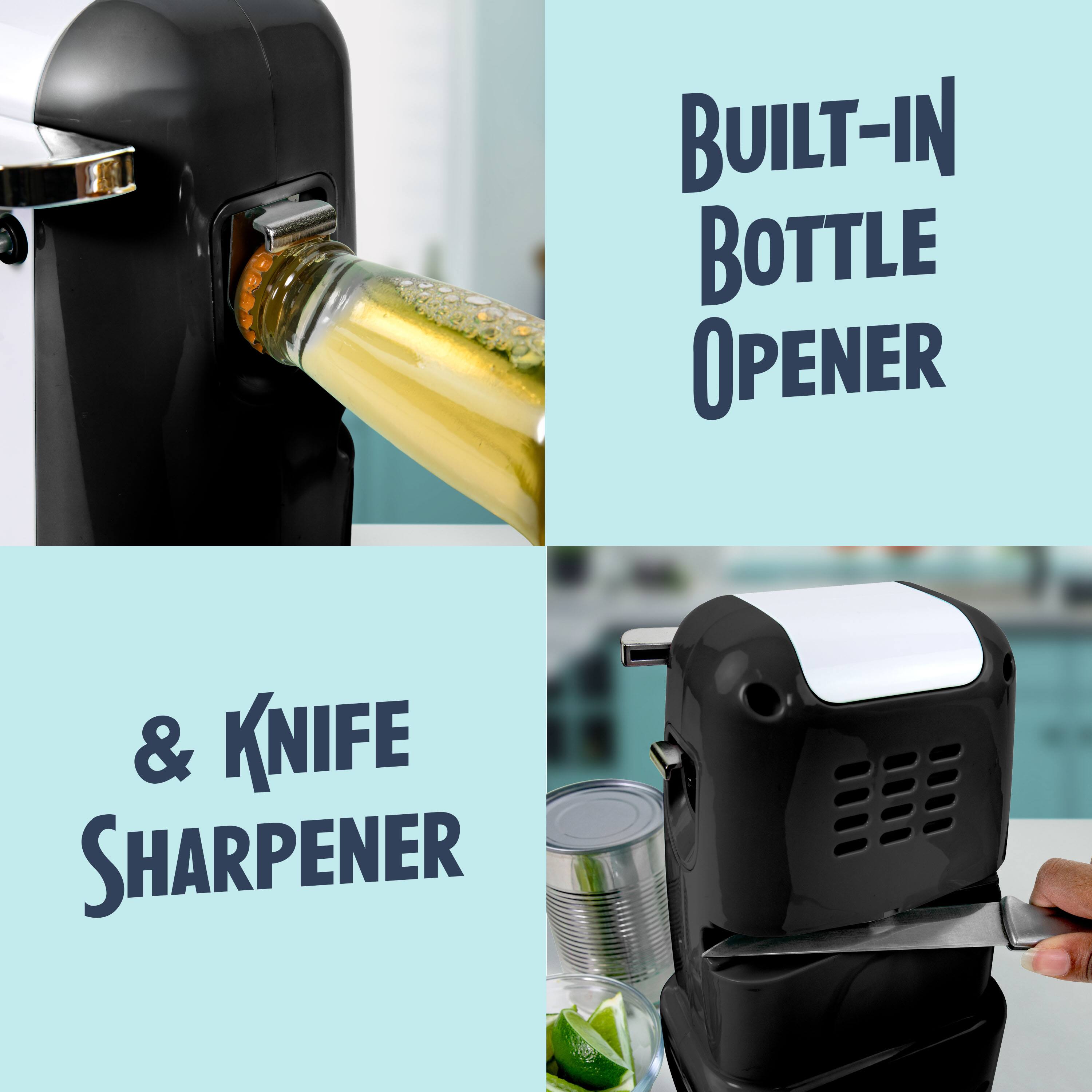 BUILT-IN BOTTLE OPENER & KNIFE SHARPENER
