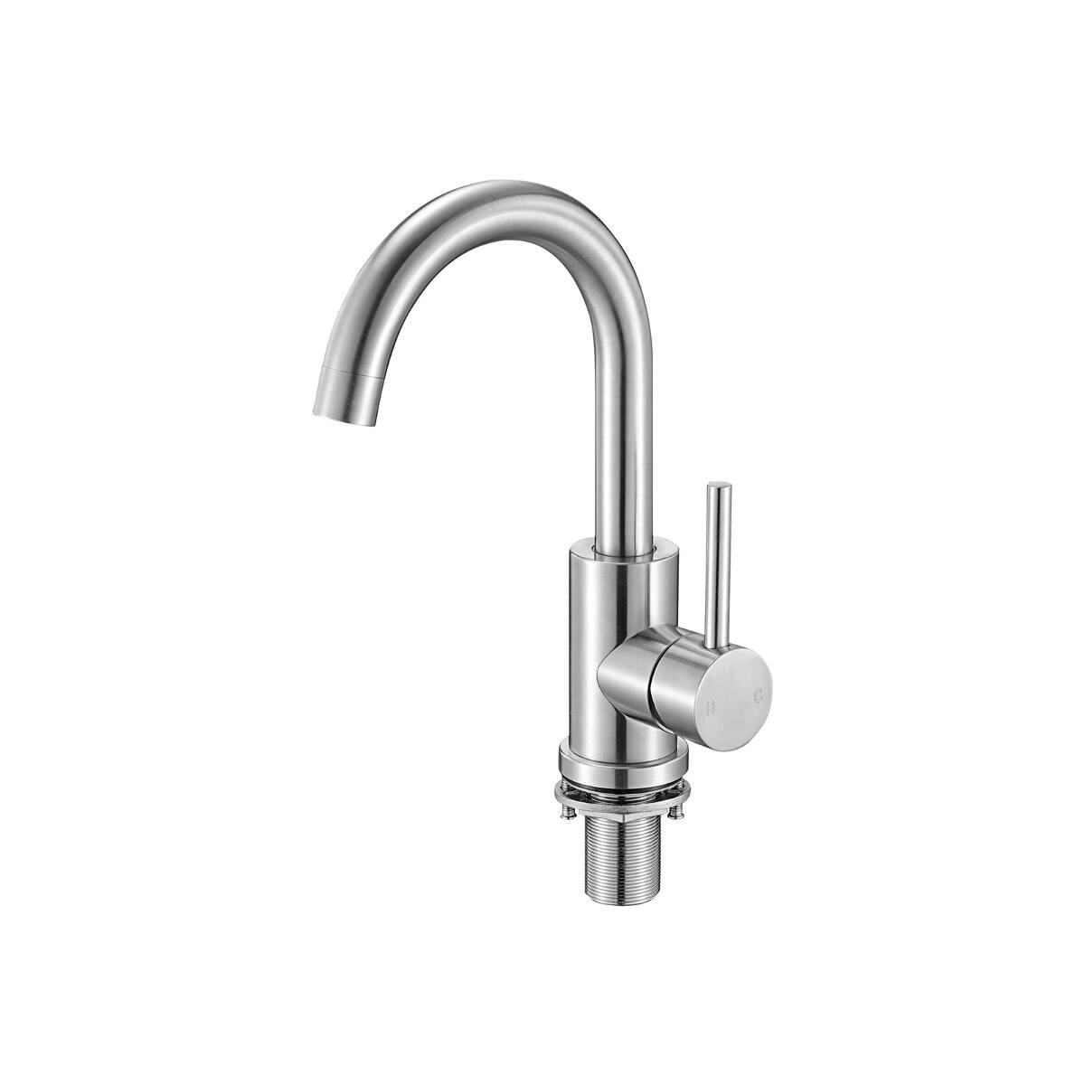 Alt View 1. Ropilly - Ropilly Single Handle Kitchen Faucet, Brushed Nickel Sink Faucet with High Arc Spout for Kitchen Bathroom RV Bar Sink - Silver.