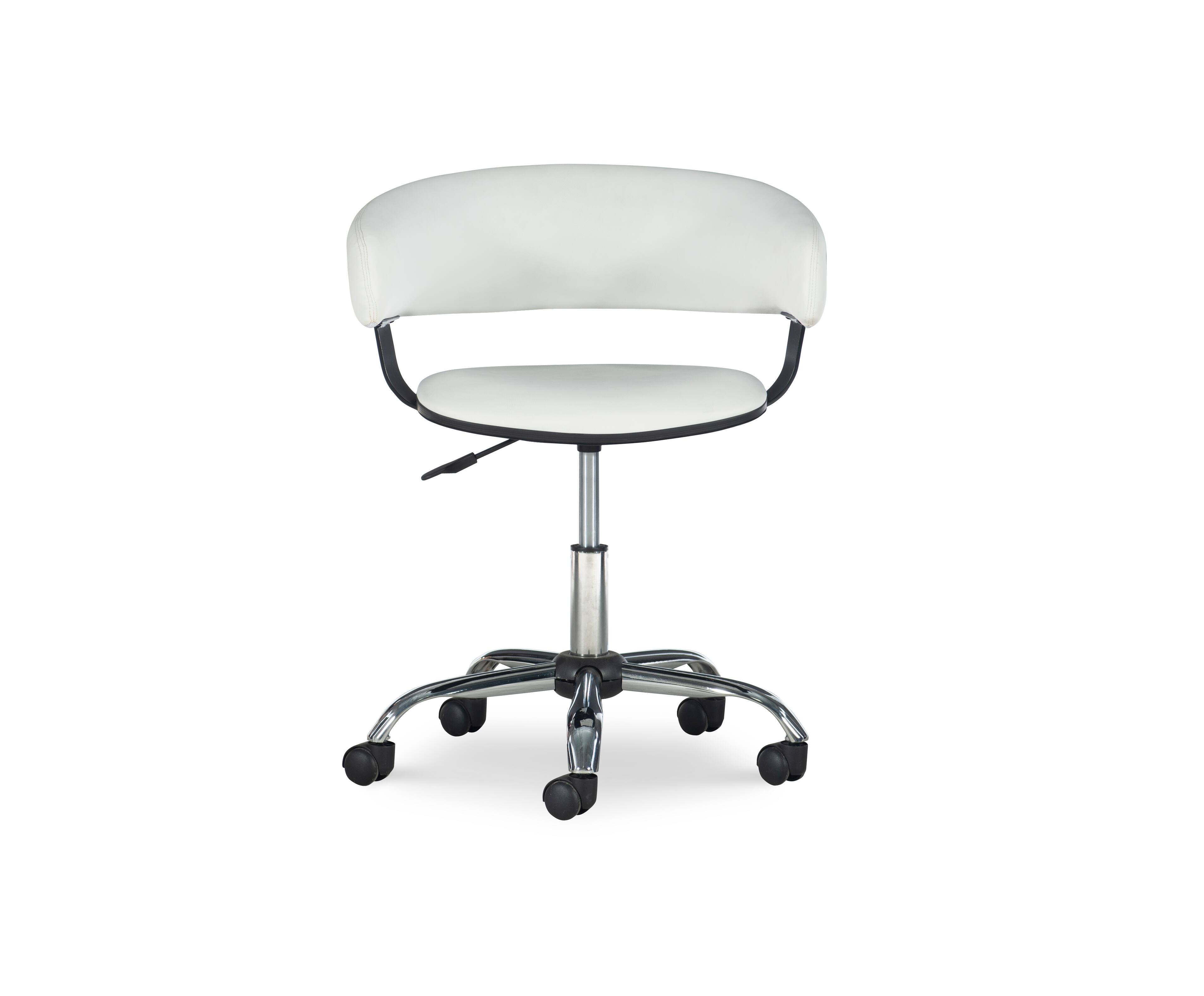 Alt View Zoom 22. Linon Home Décor - Walton Map Printed Glass Desk Set With Faux Leather Gas Lift Chair - White & Chrome.