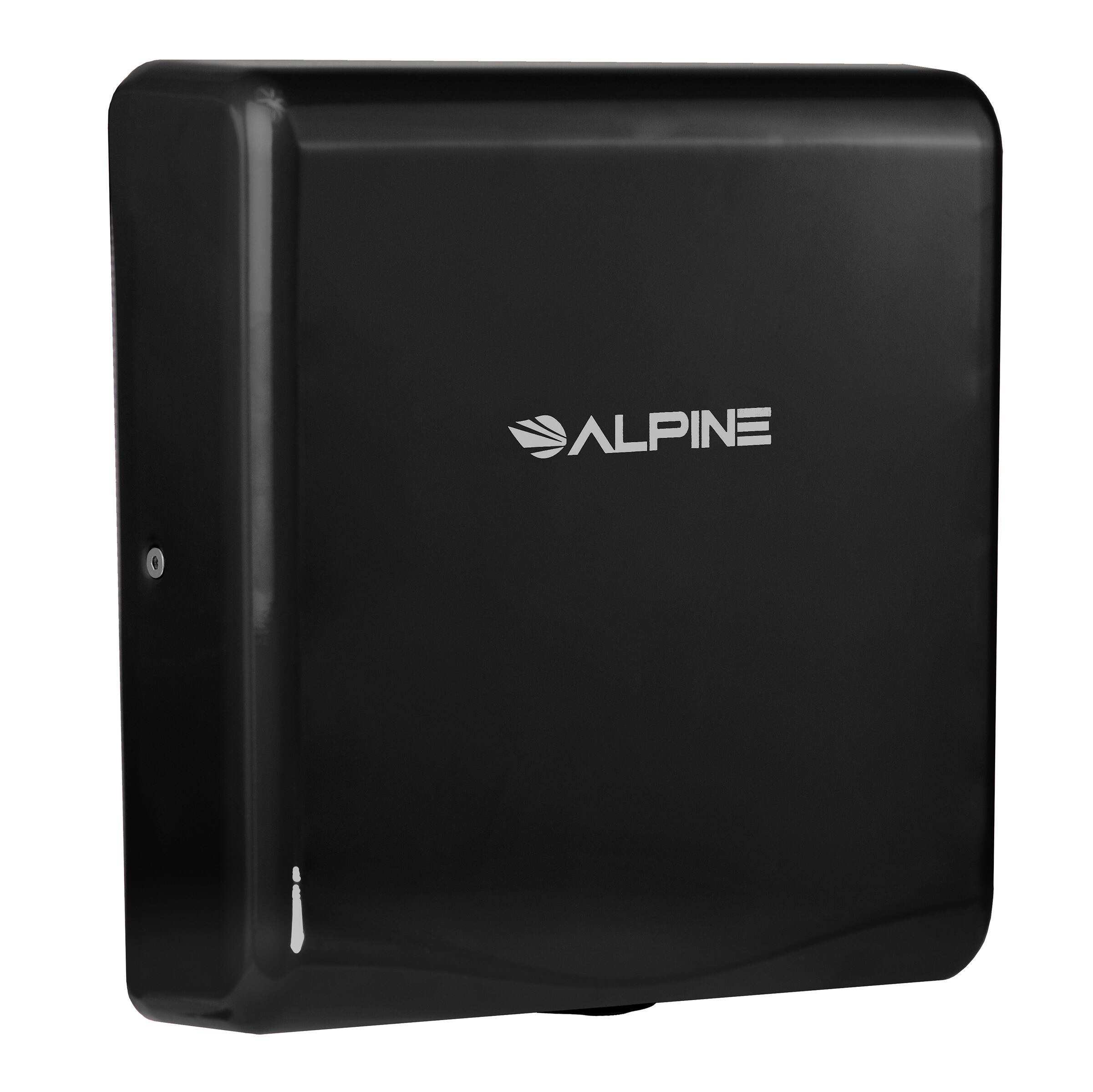Front. Alpine Industries - Willow Commercial High Speed Automatic 120V Electric Hand Dryer - Black.