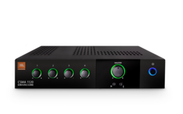 JBL - 120W 70/100V or 8/4 Ohm 4-Channel Mixer-Amplifier - Black