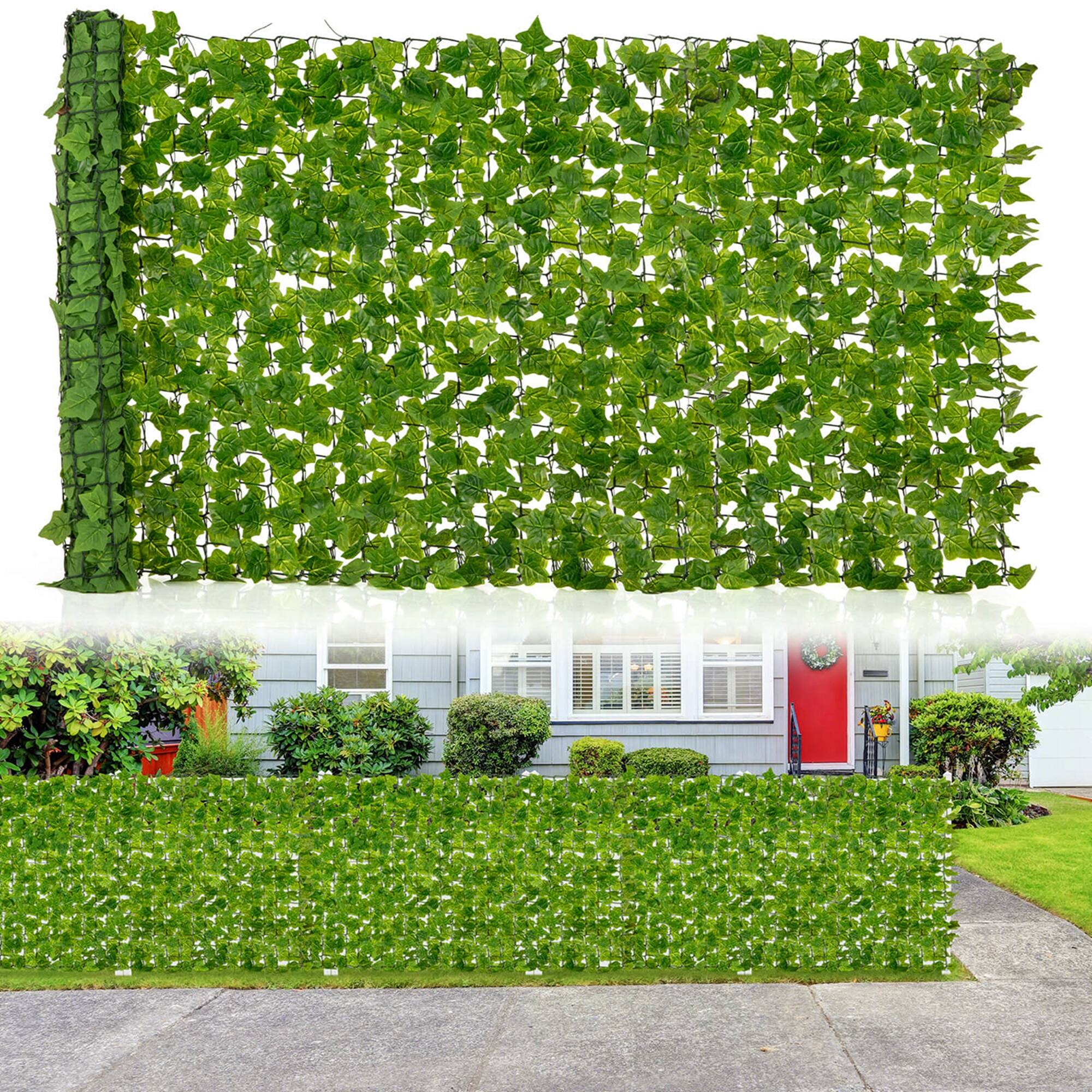 Alt View 9. Costway - Costway 120" x 40" Artificial Ivy Privacy Fence Indoor Outdoor Green Leaves Wall Roll - Light Green.