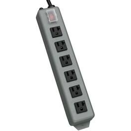 Tripp Lite - by Eaton Waber Industrial Power Strip 6-Outlet 15 ft. (4.57 m) Cord 5-20P Plug - NEMA 5-20P - 6 x NEMA - blue/gray